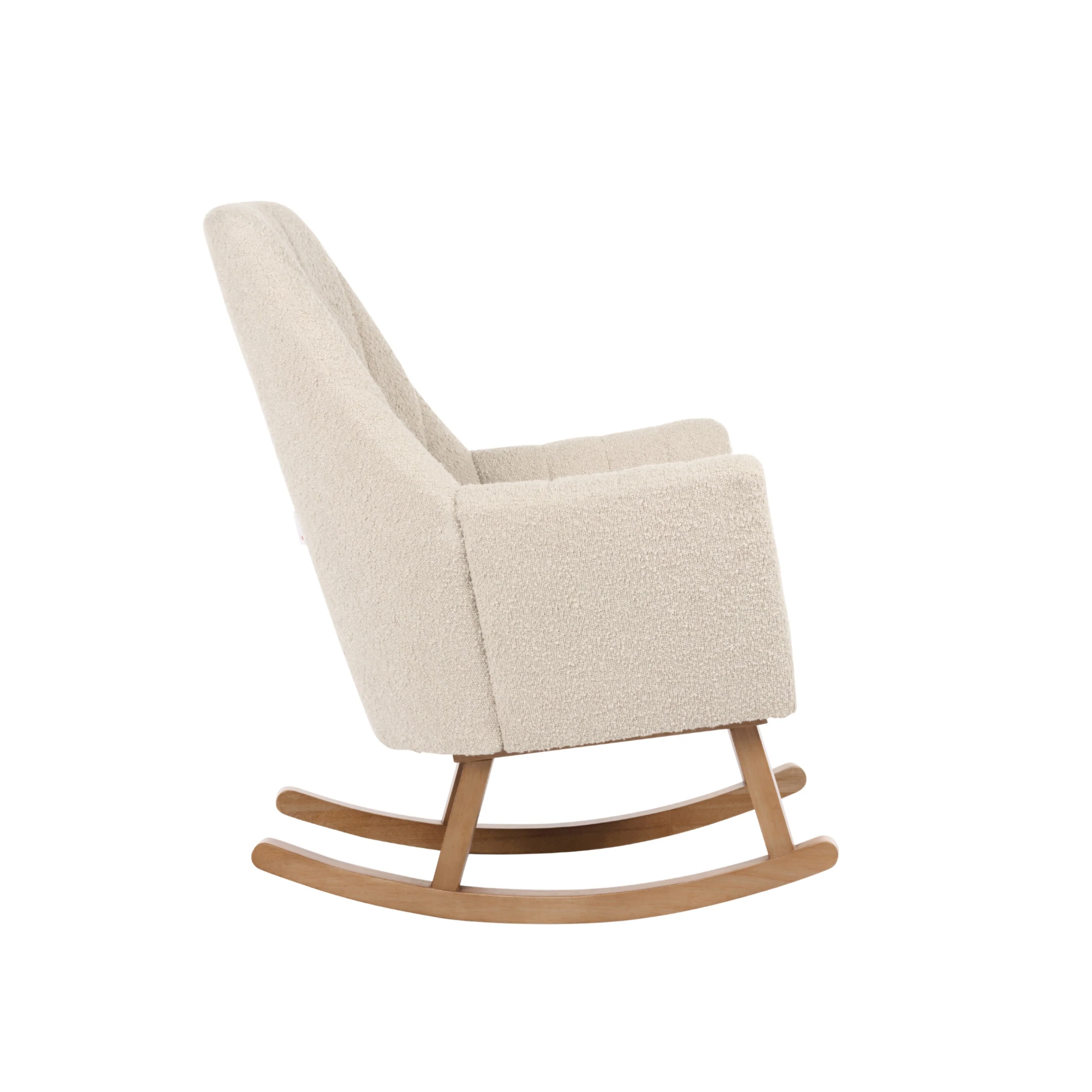 Jonah Rocking Chair & Foot Stool in Mushroom Boucle - Image 11