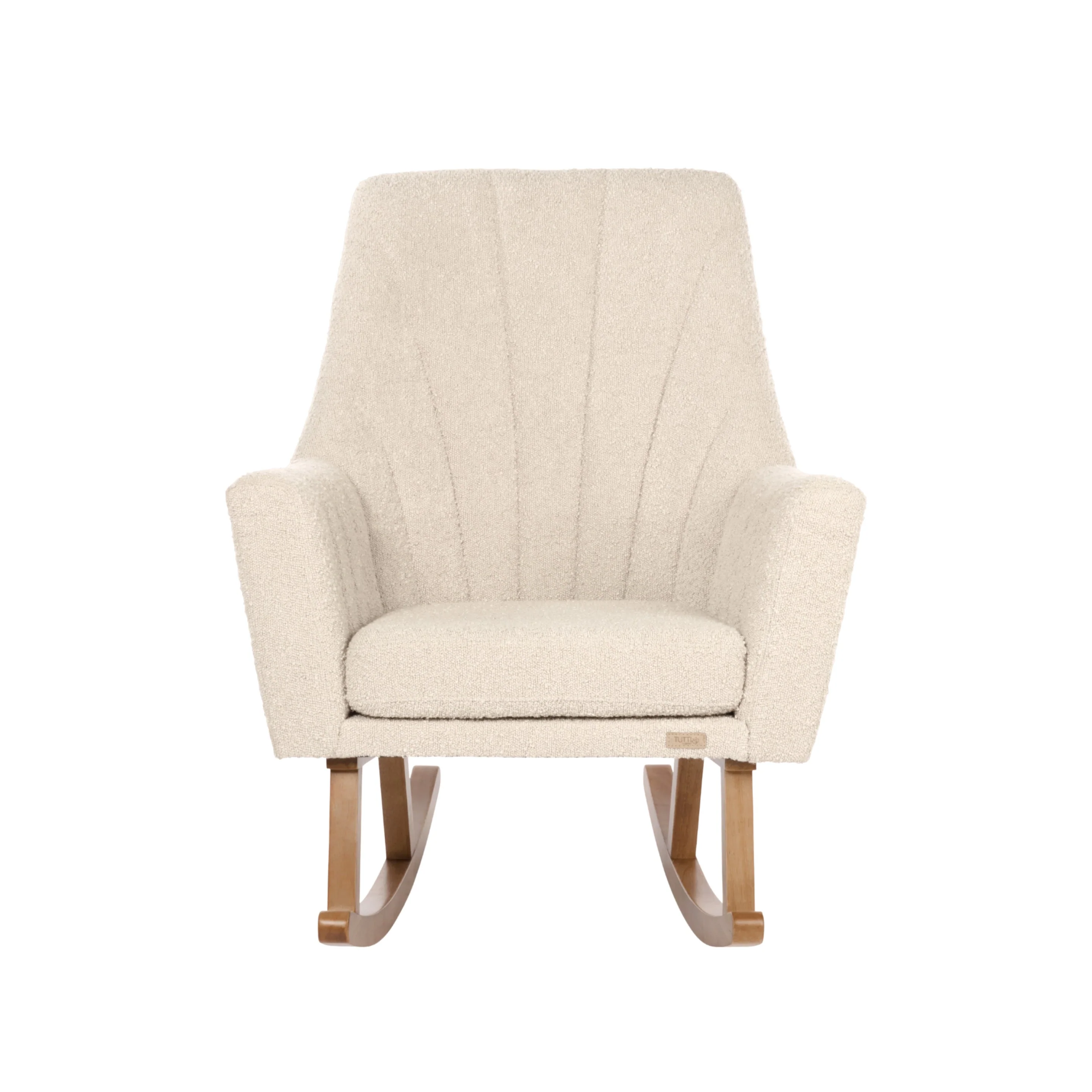 Jonah Rocking Chair & Foot Stool in Mushroom Boucle - Image 8