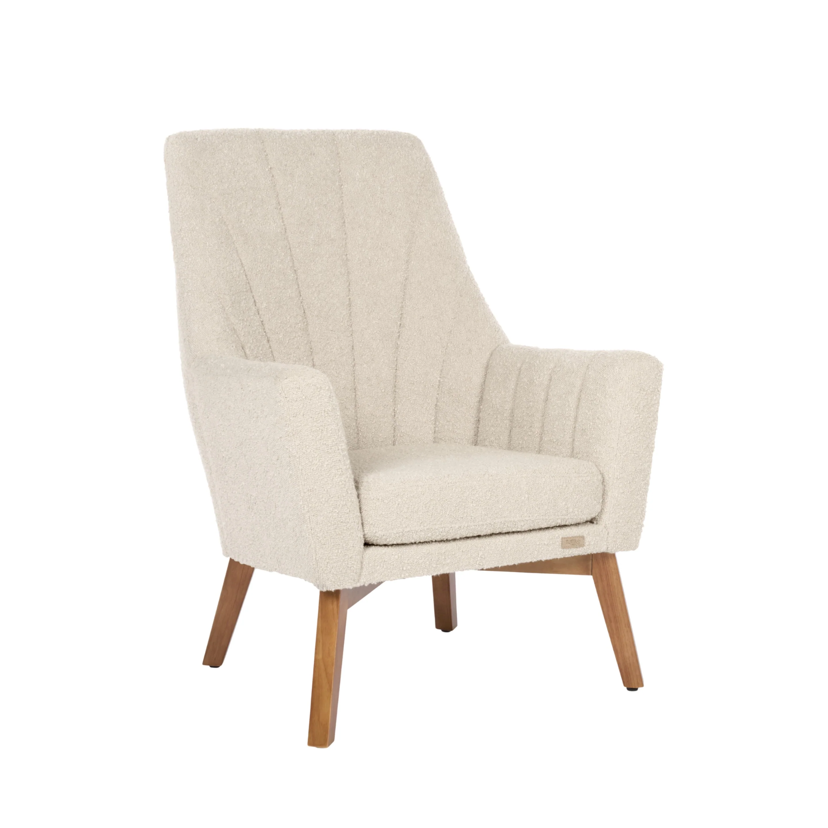 Jonah Rocking Chair & Foot Stool in Mushroom Boucle - Image 9