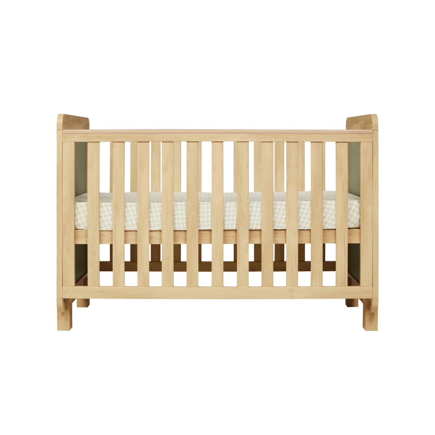 Kuba Cot in Sage Weave & Golden Oak - Image 10
