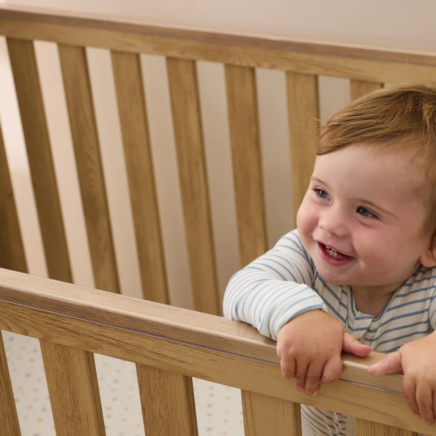 Kuba Cot in Sage Weave & Golden Oak - Image 6