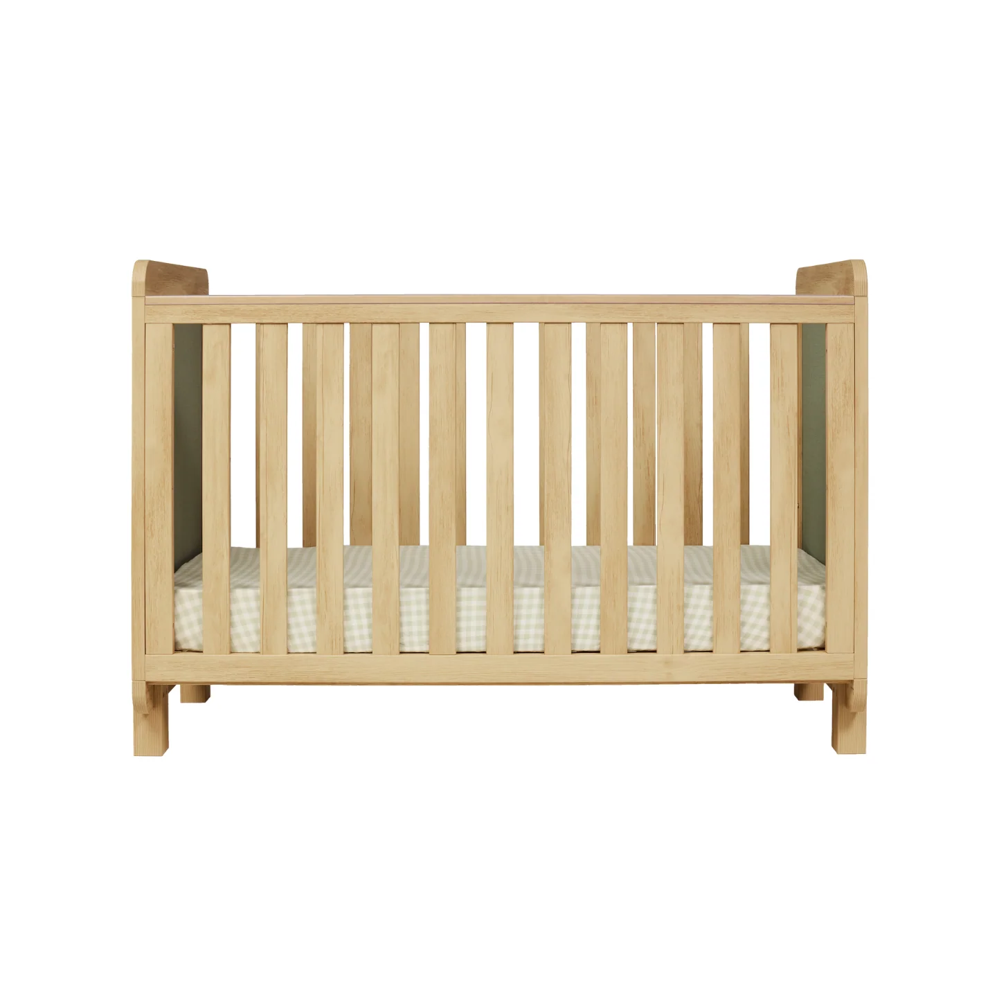 Kuba Cot in Sage Weave & Golden Oak - Image 8