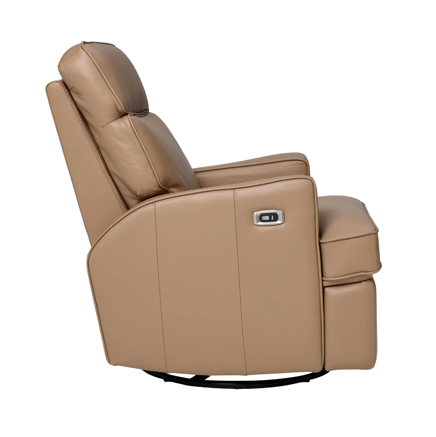 Leo Electric Recliner Glider Chair with USB in Palomino Leather - Image 8