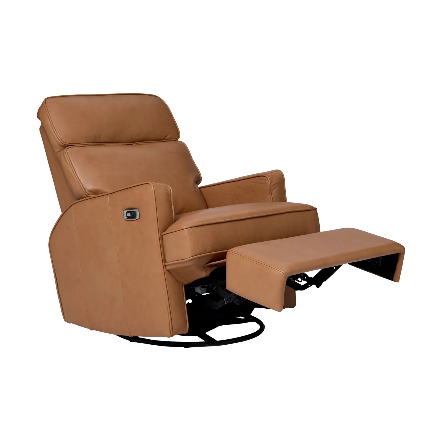 Leo Electric Recliner Glider Chair with USB in Tan Leather - Image 10