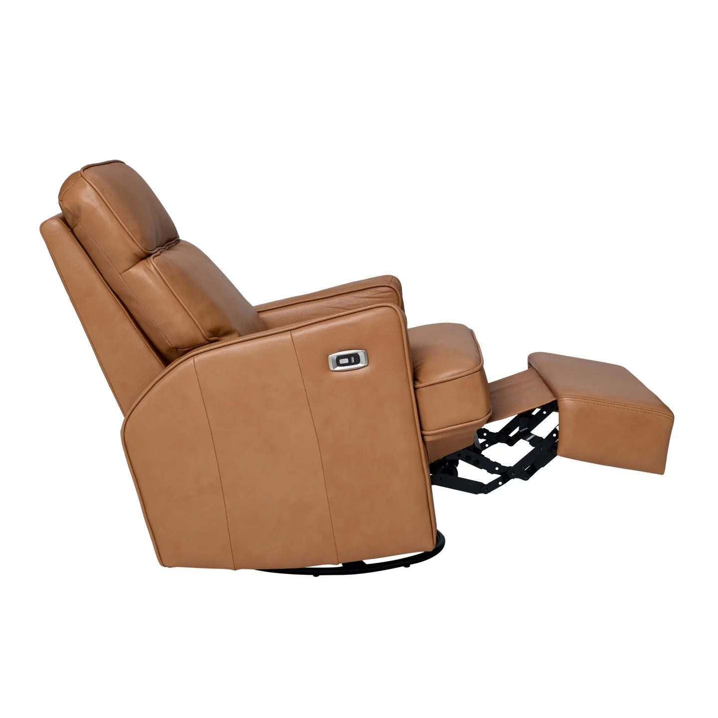 Leo Electric Recliner Glider Chair with USB in Tan Leather - Image 9