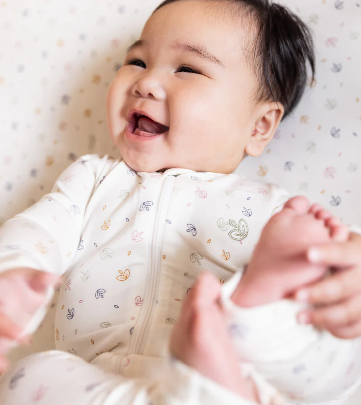 Light Zippee Baby Romper in Rainbow Dreaming - Image 3