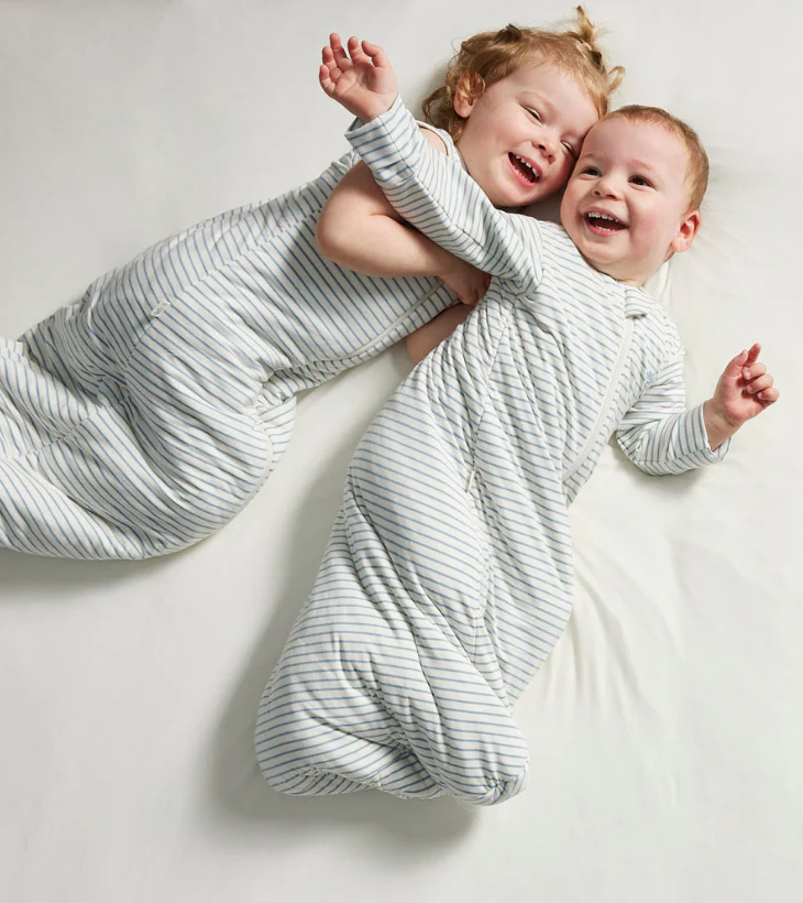 Long Sleeve Sleeping Bag in Dusk Blue Stripe | 2.5 TOG - Image 3