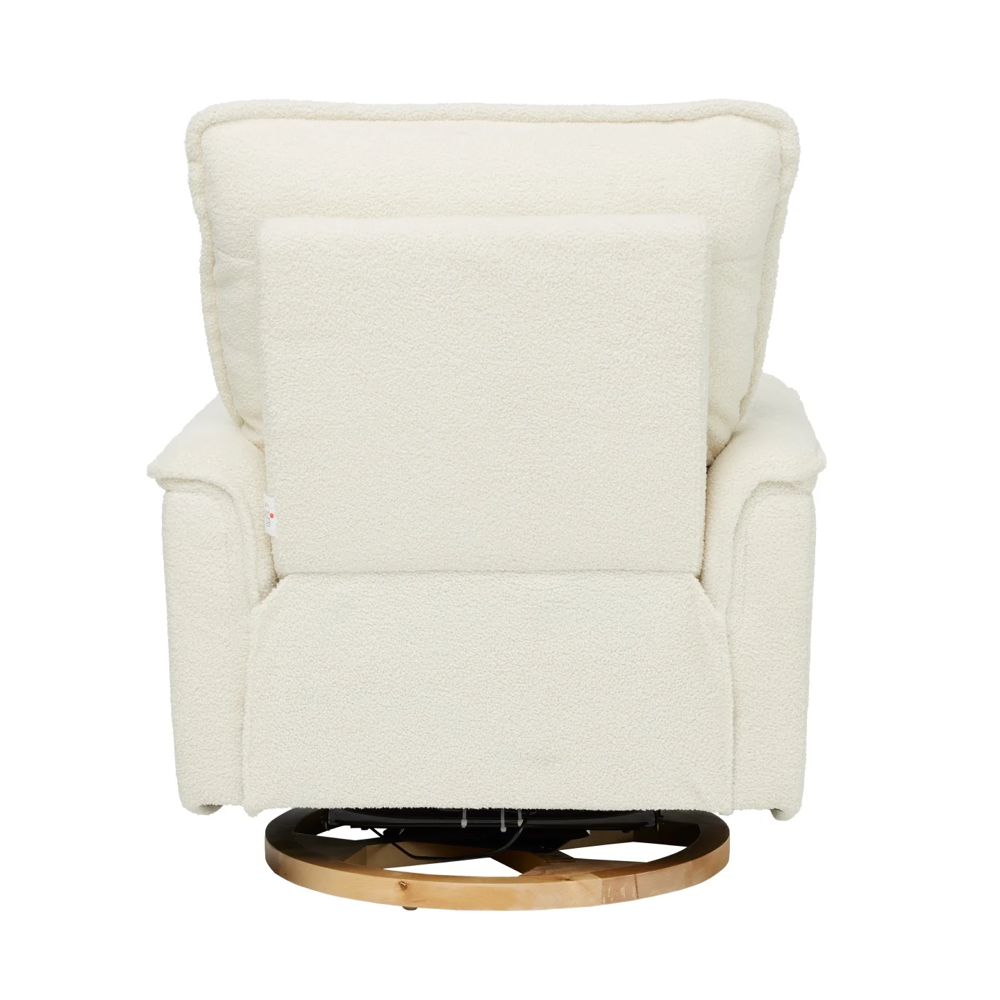 Louie Electric Recliner Glider Nursery Chair in Coconut Teddy - Image 12