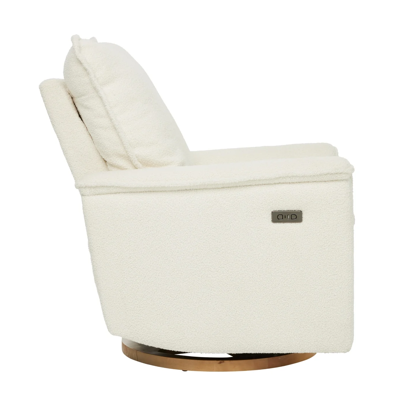 Louie Electric Recliner Glider Nursery Chair in Coconut Teddy - Image 8
