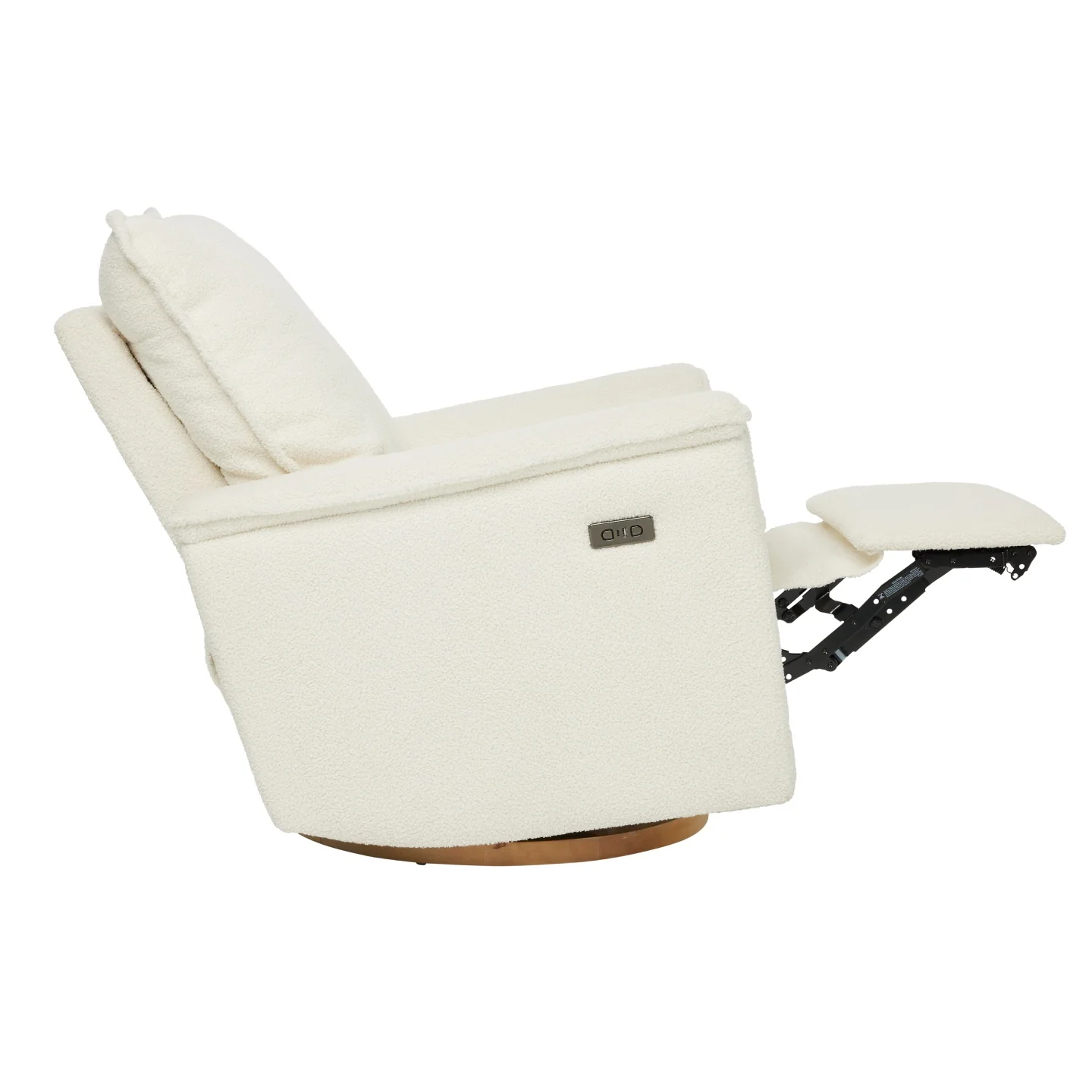 Louie Electric Recliner Glider Nursery Chair in Coconut Teddy - Image 9