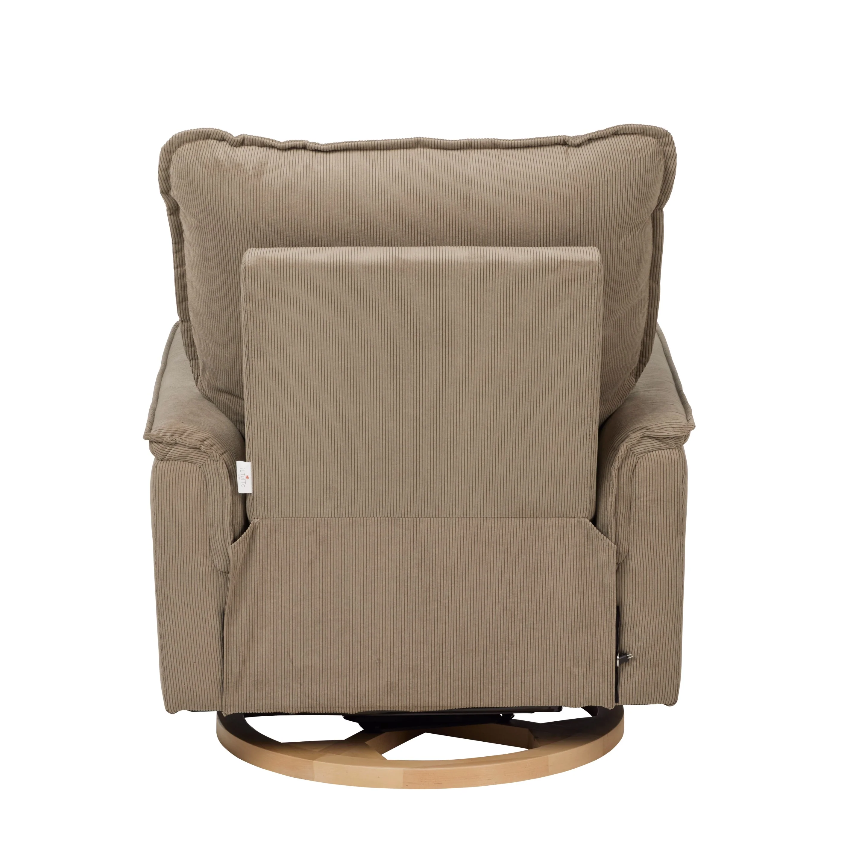 Louie Electric Recliner Glider Nursery Chair in Mocha Corduroy - Image 10
