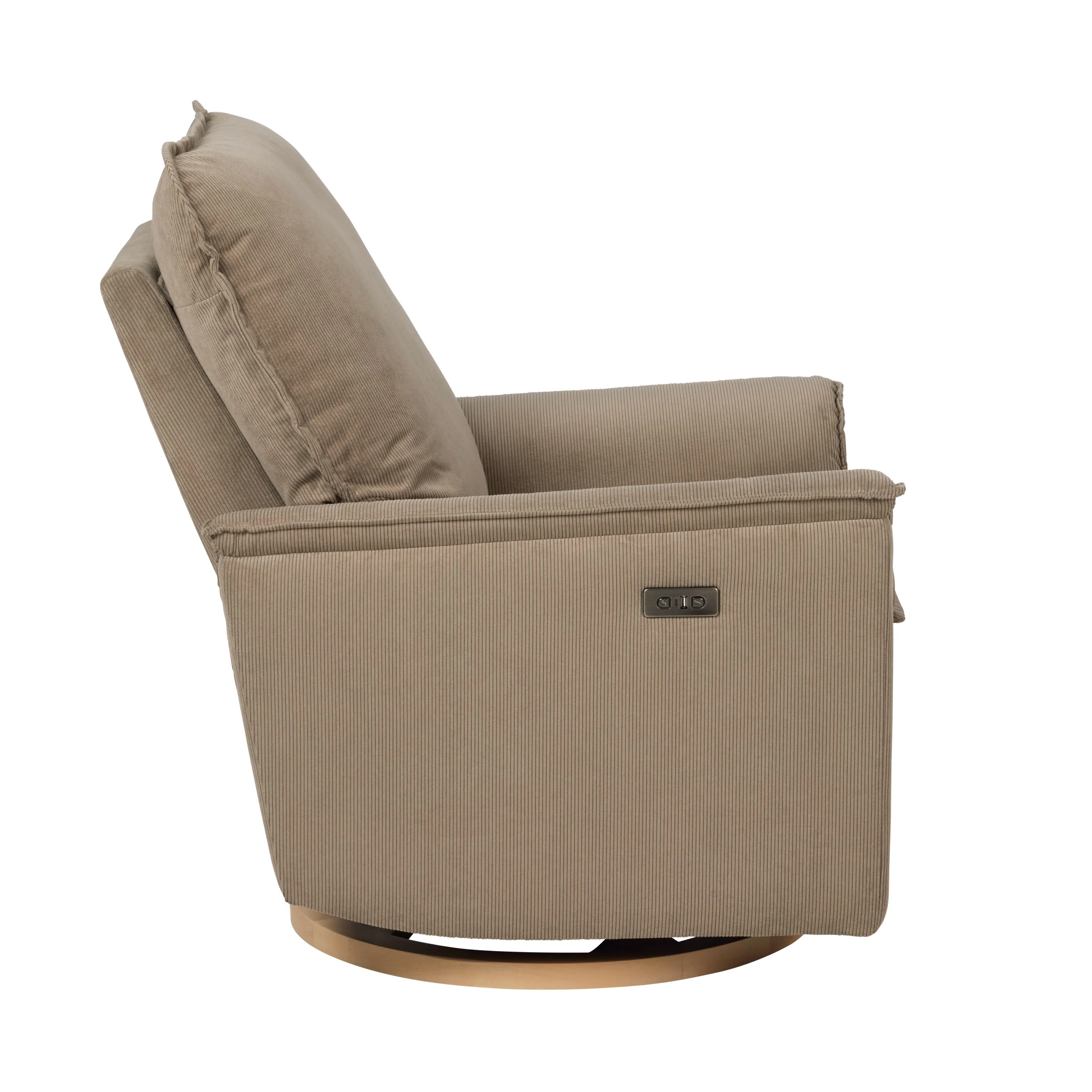 Louie Electric Recliner Glider Nursery Chair in Mocha Corduroy - Image 6