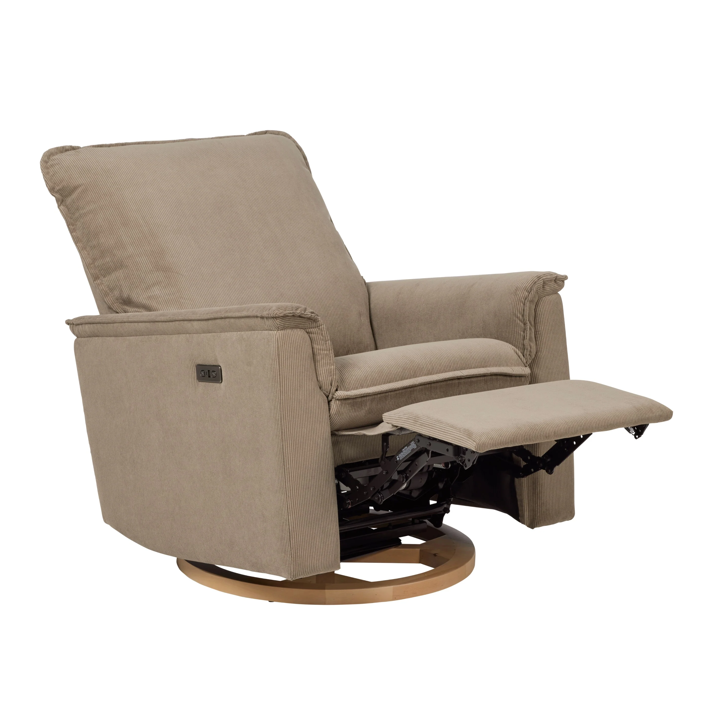 Louie Electric Recliner Glider Nursery Chair in Mocha Corduroy - Image 7
