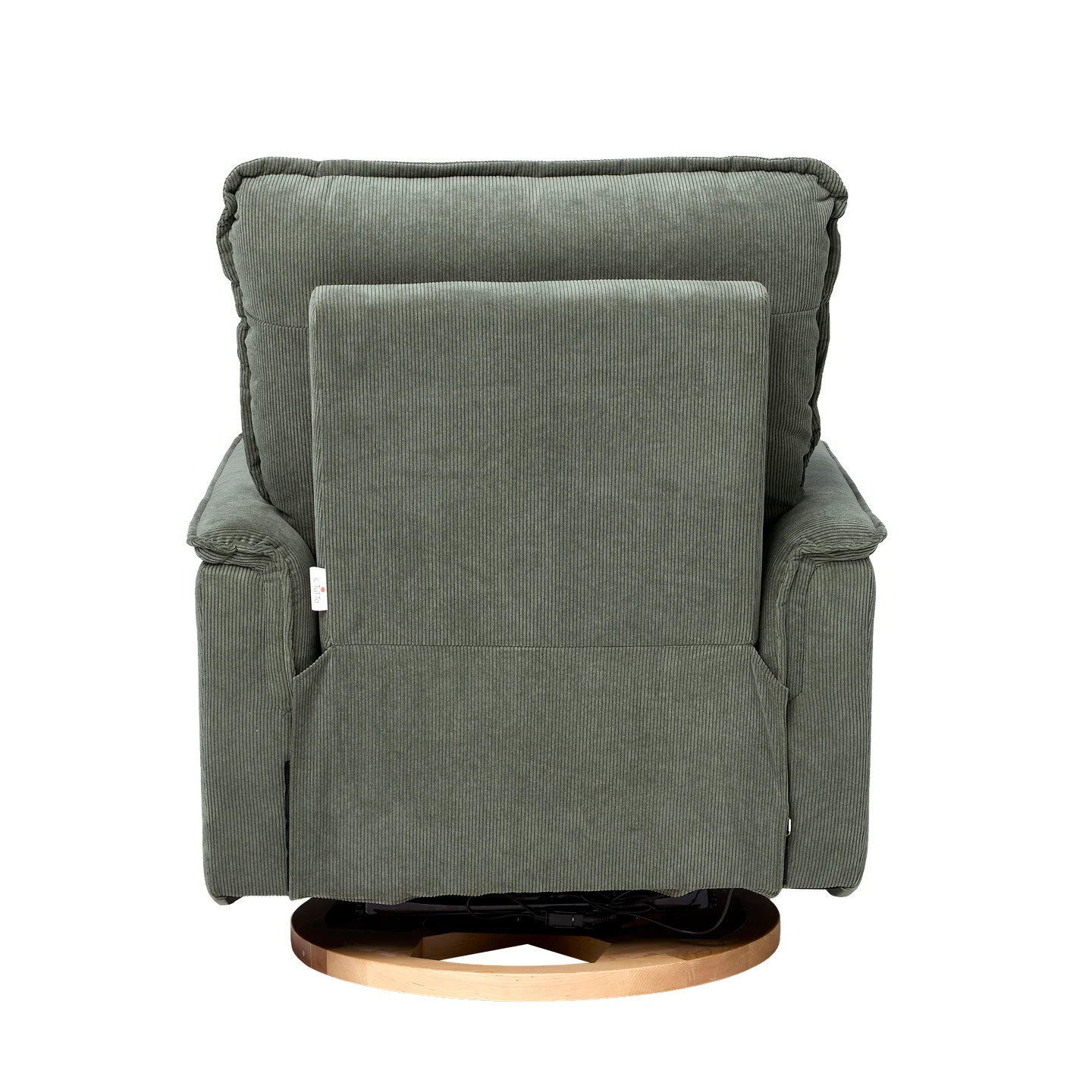 Louie Electric Recliner Glider Nursery Chair in Olive Corduroy - Image 10