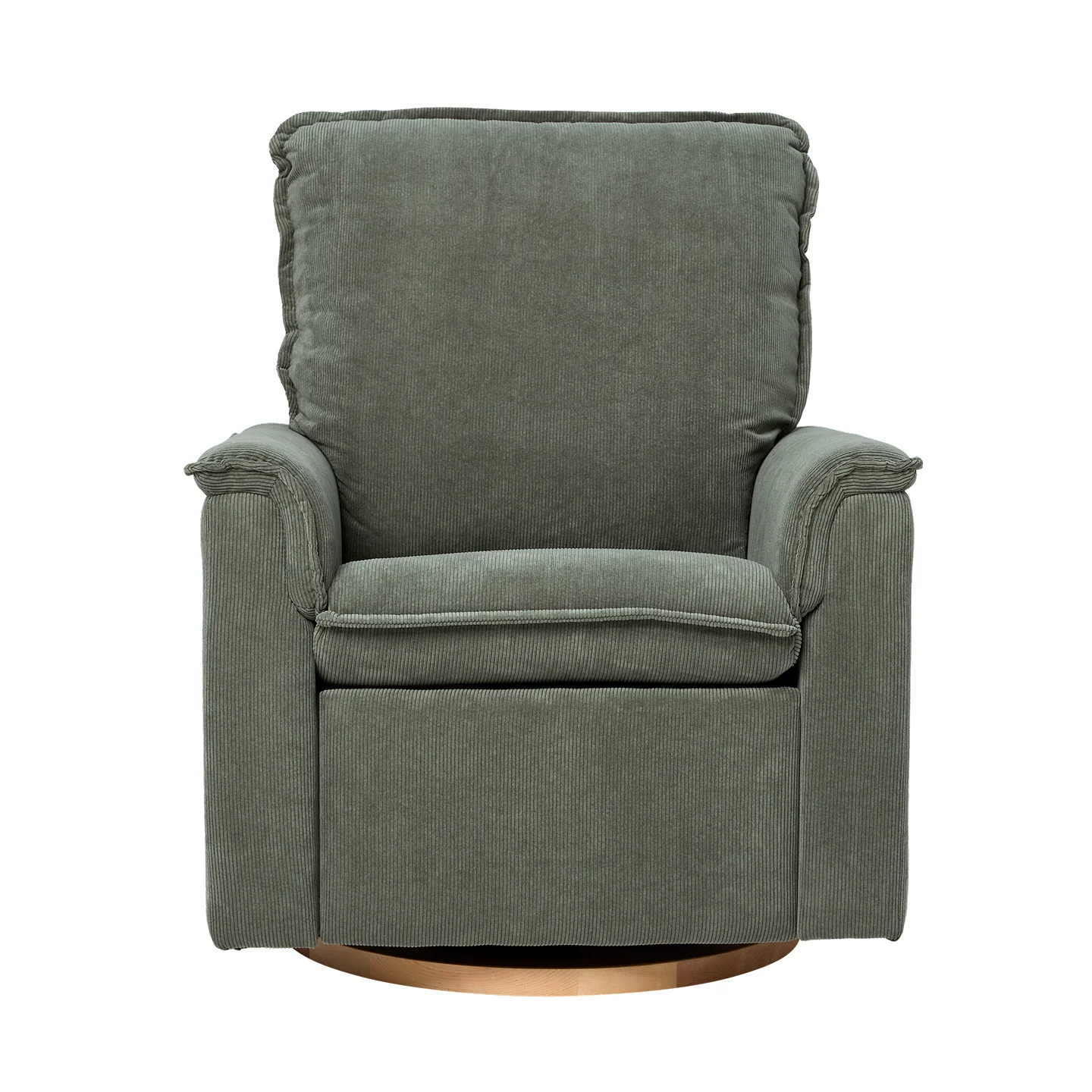 Louie Electric Recliner Glider Nursery Chair in Olive Corduroy - Image 9