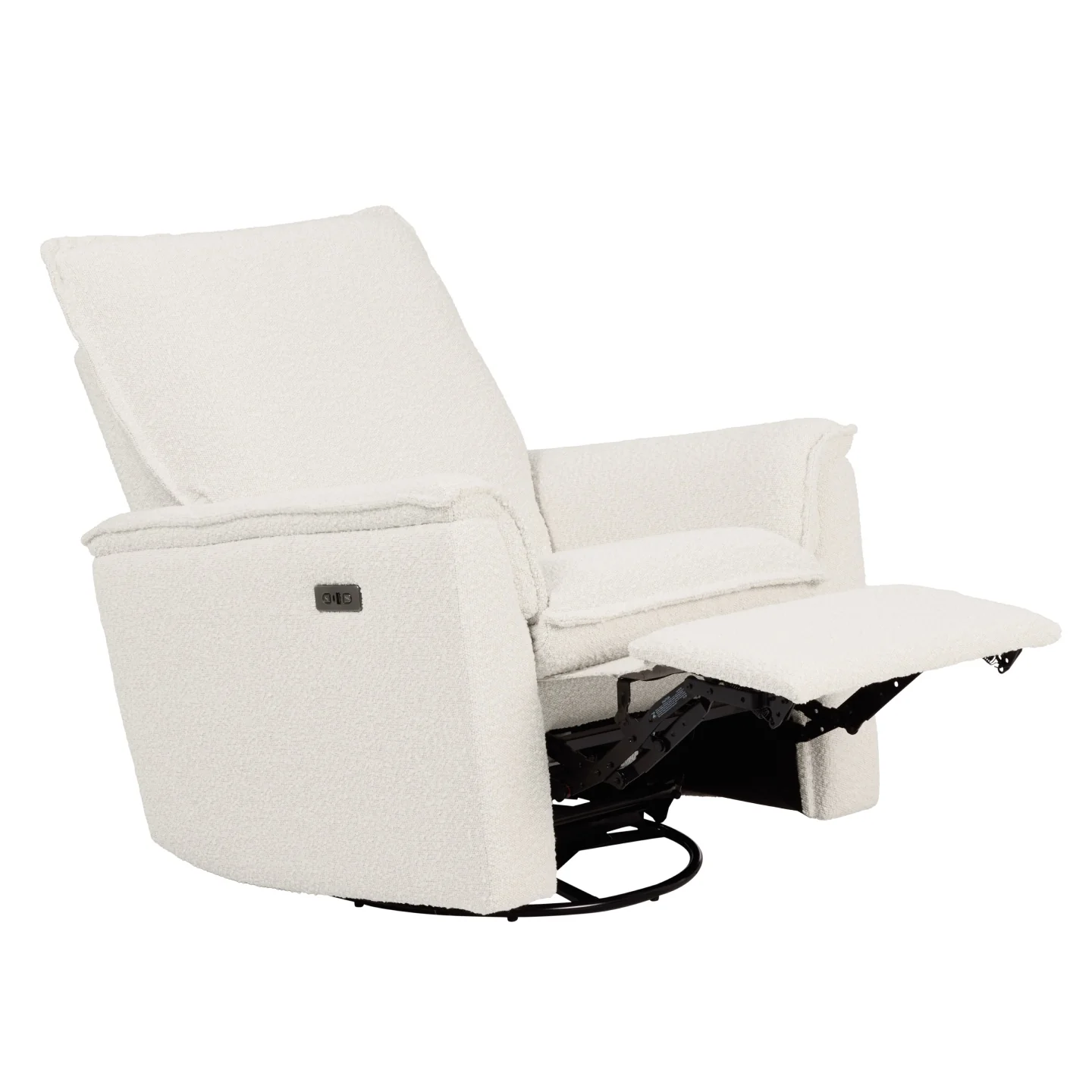 Louie Electric Recliner Glider Nursery Chair in Vanilla Bouclé - Image 9