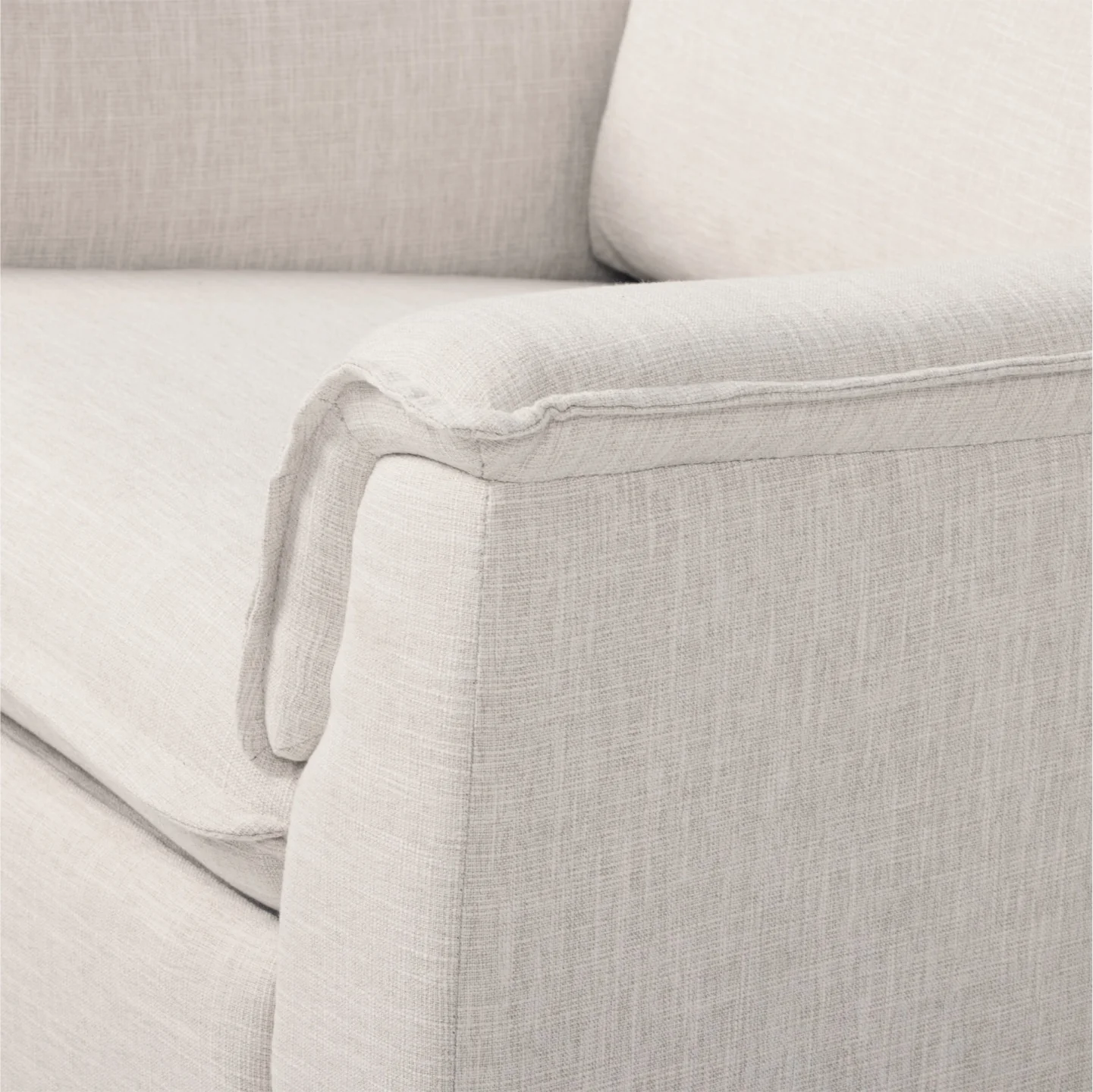 Louie Recliner Glider Nursery Chair in Eggshell - Image 13