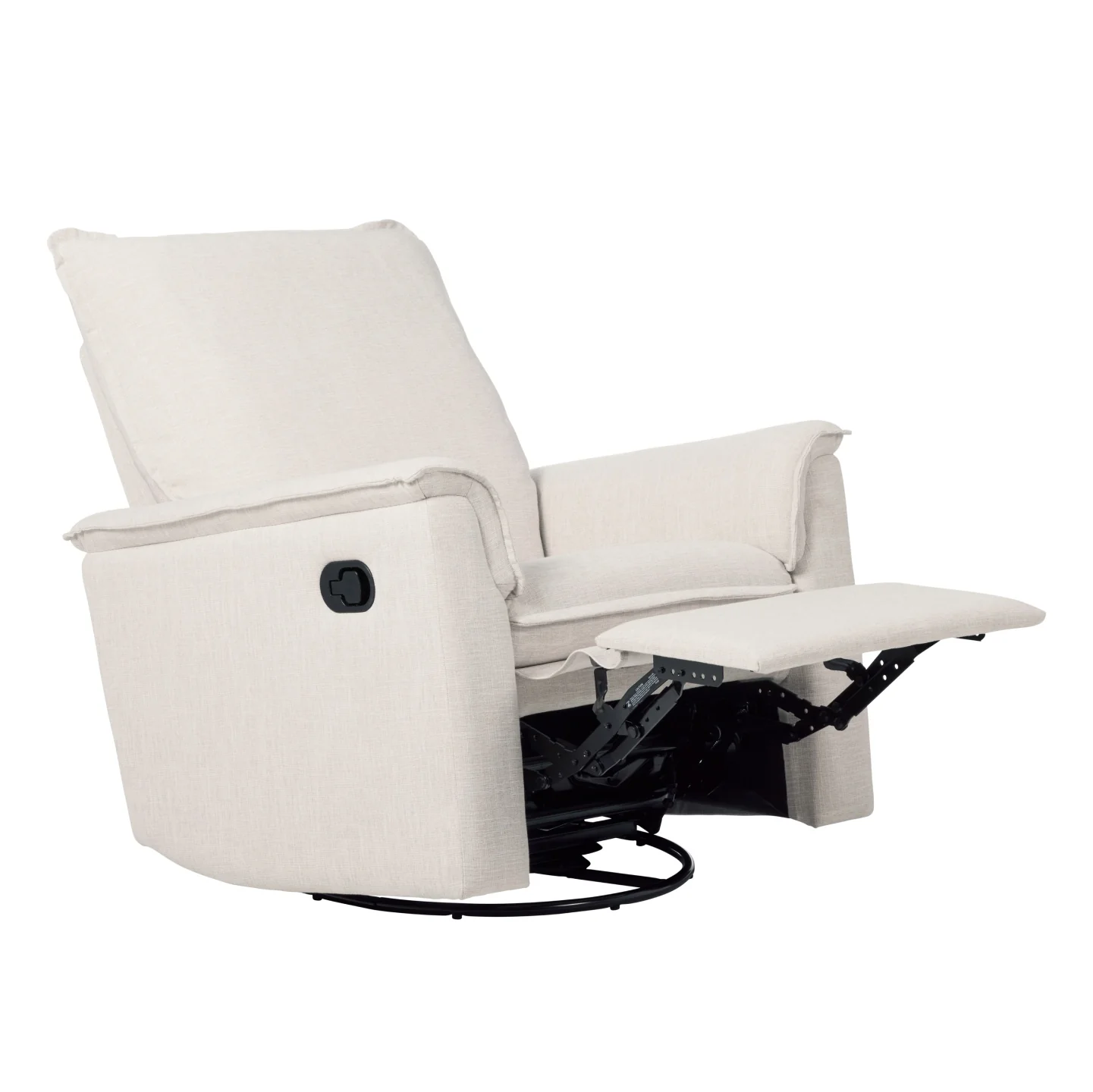Louie Recliner Glider Nursery Chair in Eggshell - Image 9