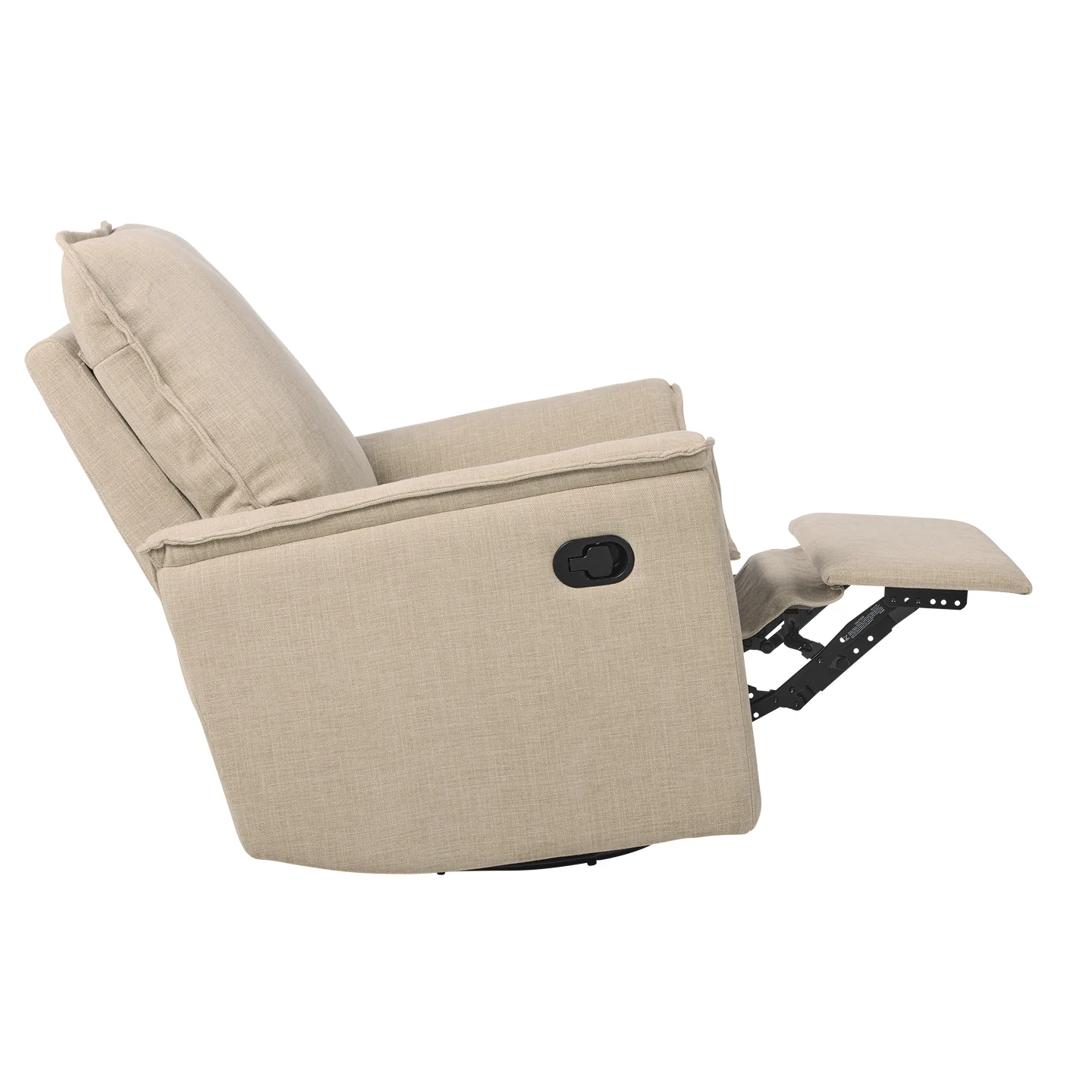 Louie Recliner Glider Nursery Chair in Latté - Image 9