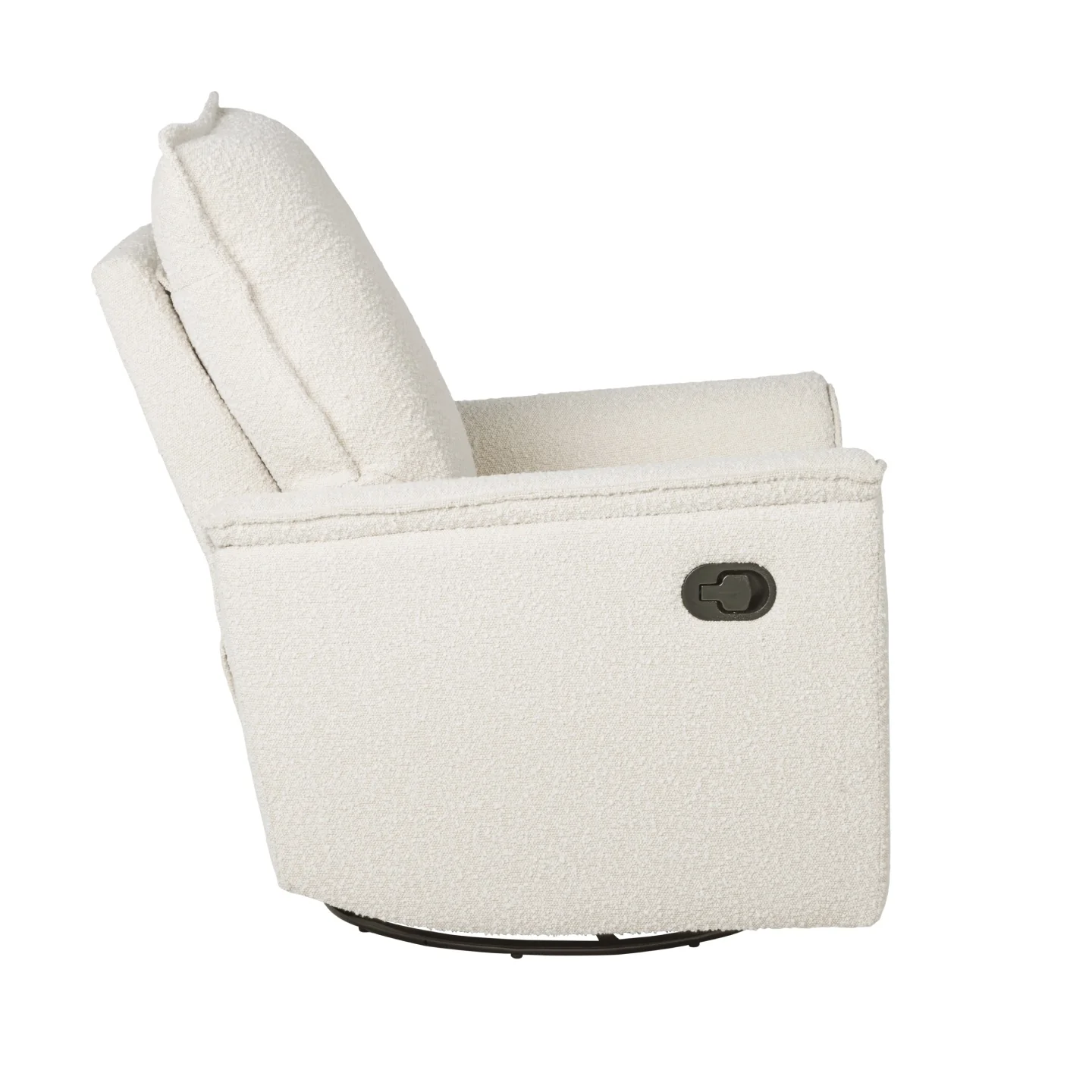 Louie Recliner Glider Nursery Chair in Vanilla Bouclé - Image 8