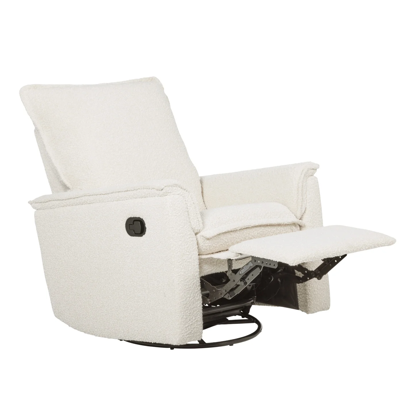 Louie Recliner Glider Nursery Chair in Vanilla Bouclé - Image 9