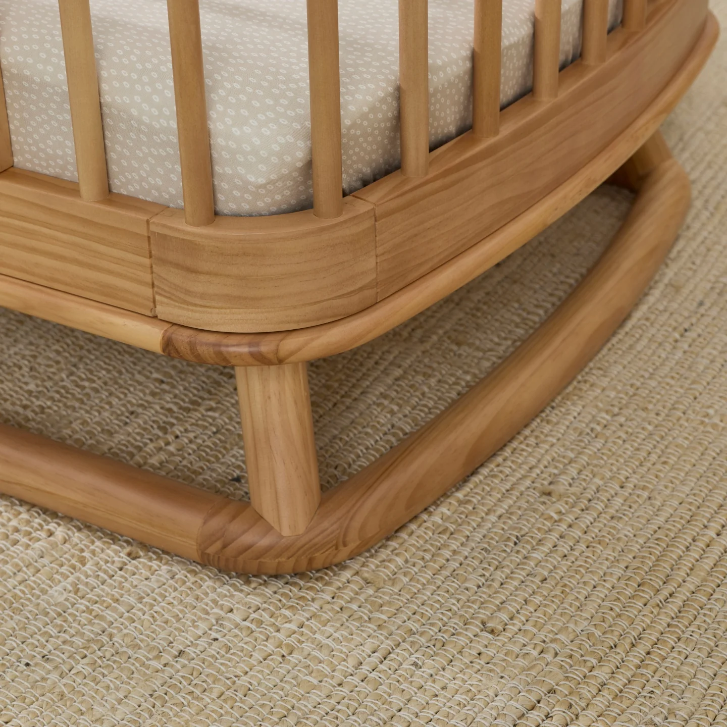 Luca Sustainable Timber Cot in Natural - Image 6