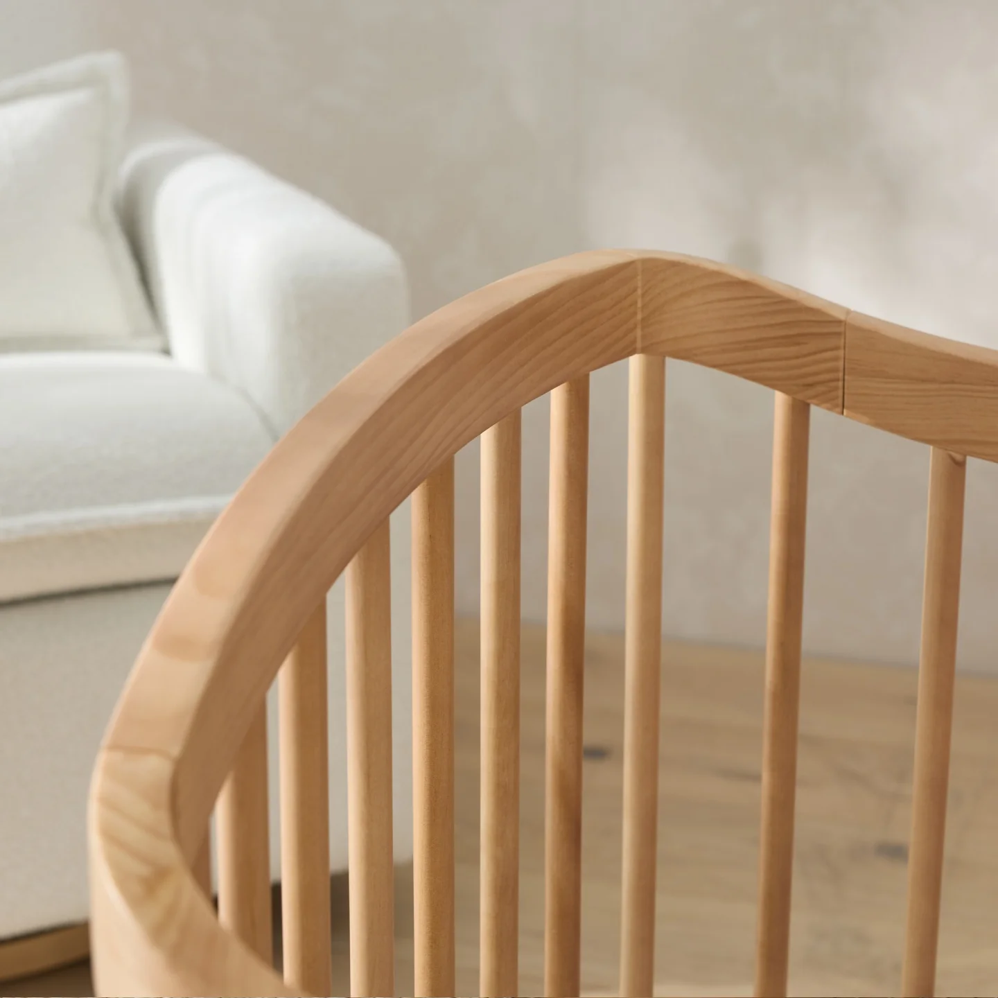 Luca Sustainable Timber Cot in Natural - Image 7