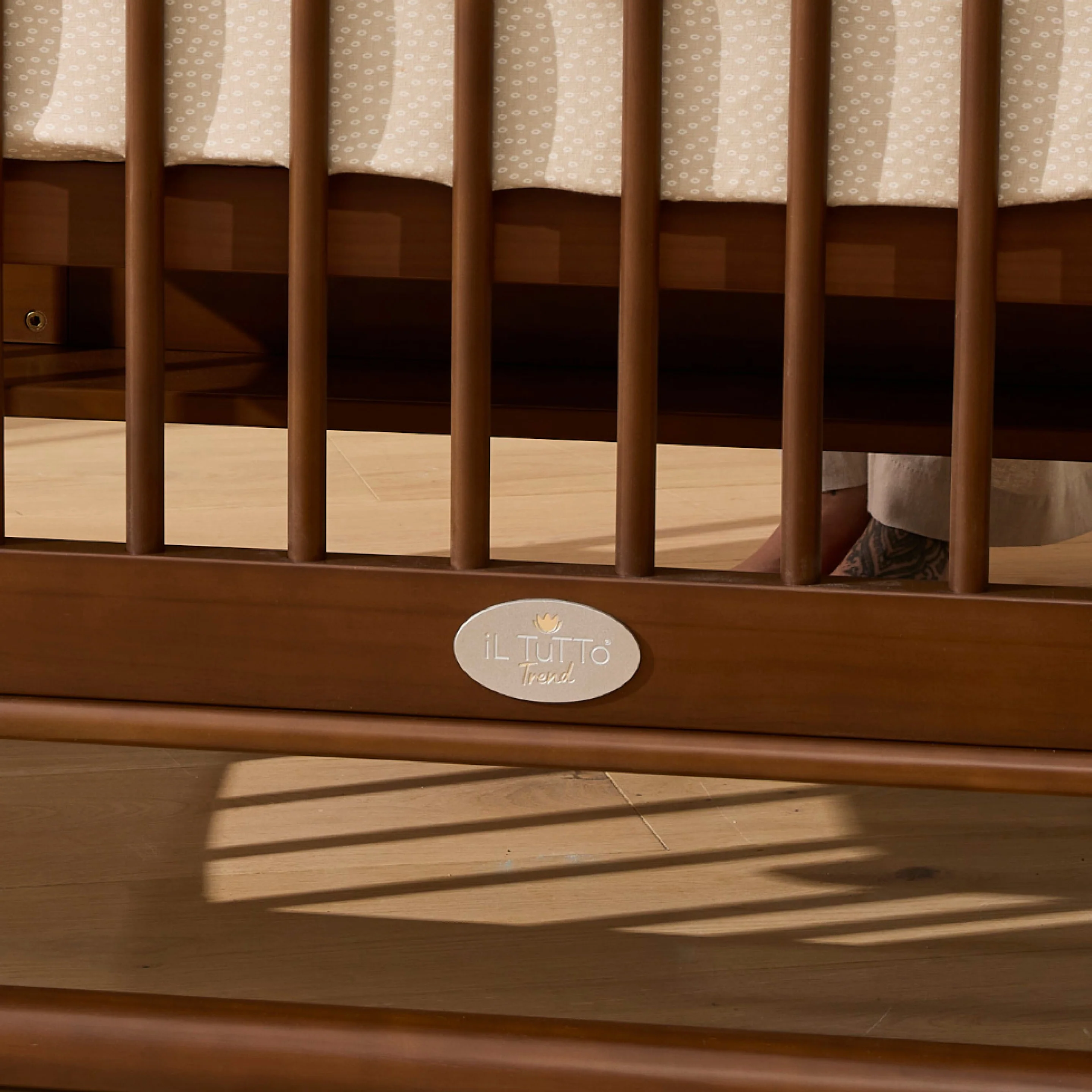 Luca Sustainable Timber Cot in Walnut - Image 15