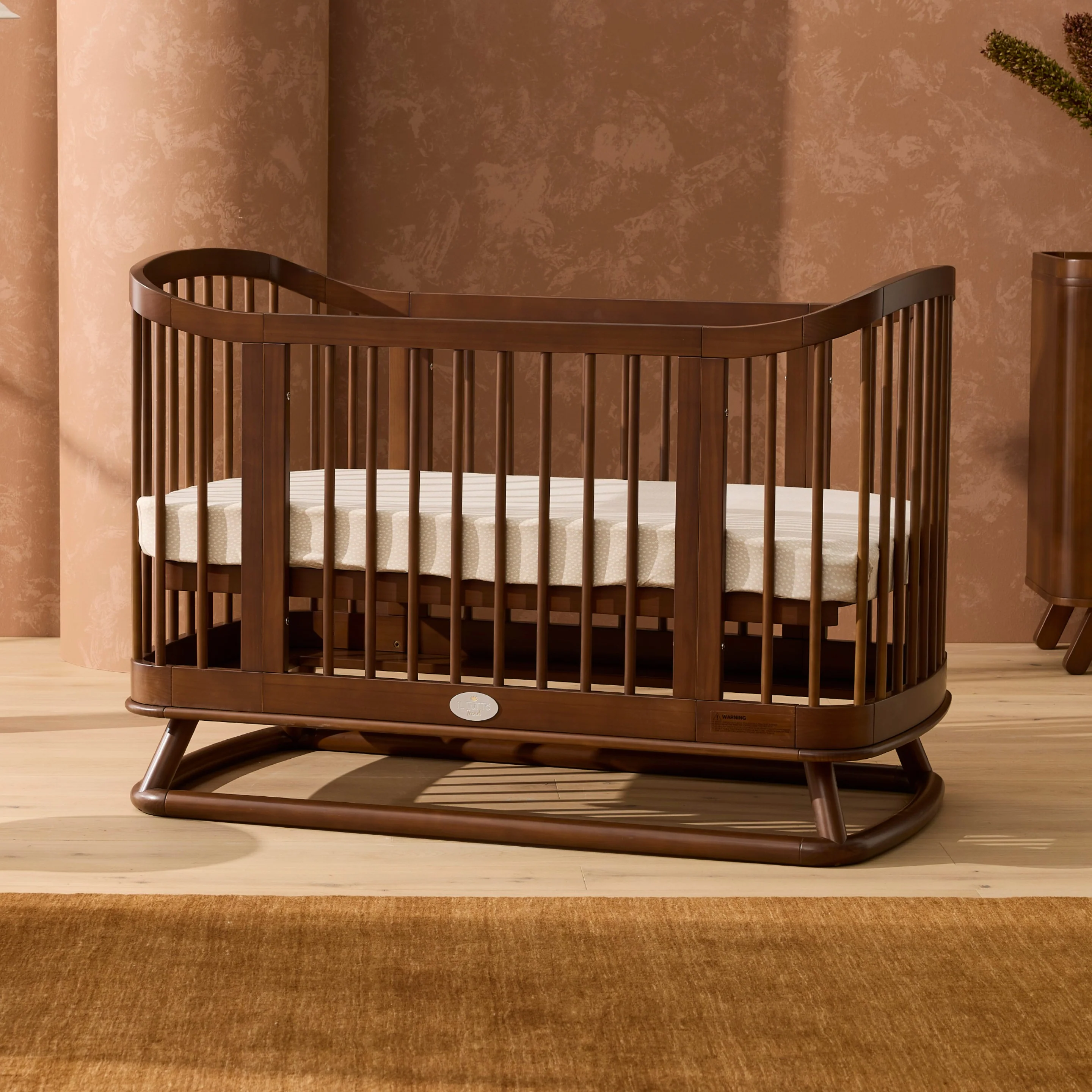 Luca Sustainable Timber Cot in Walnut - Image 5
