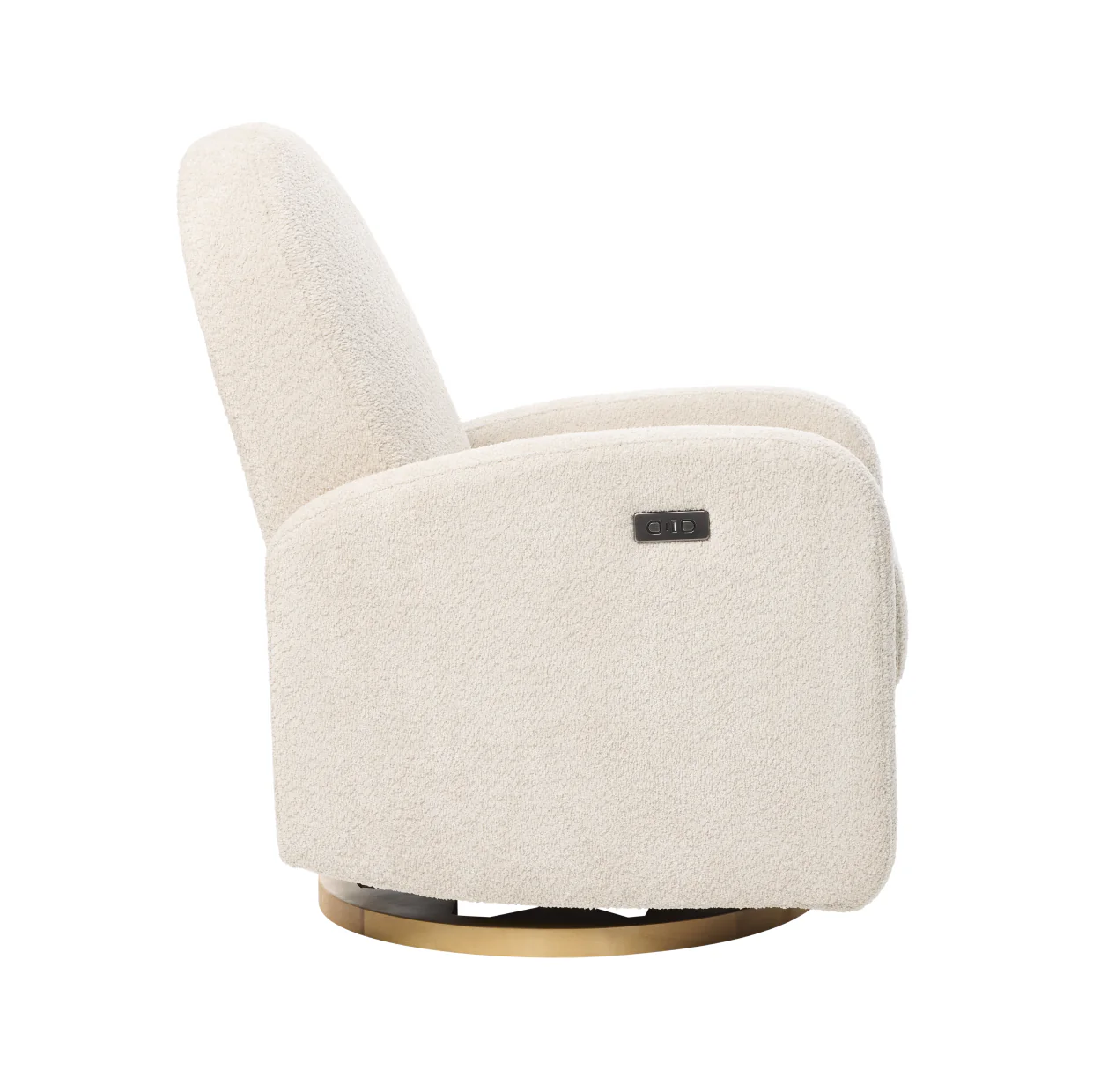 Maya Electric Recliner Glider Nursery Chair in White Mist - Image 3