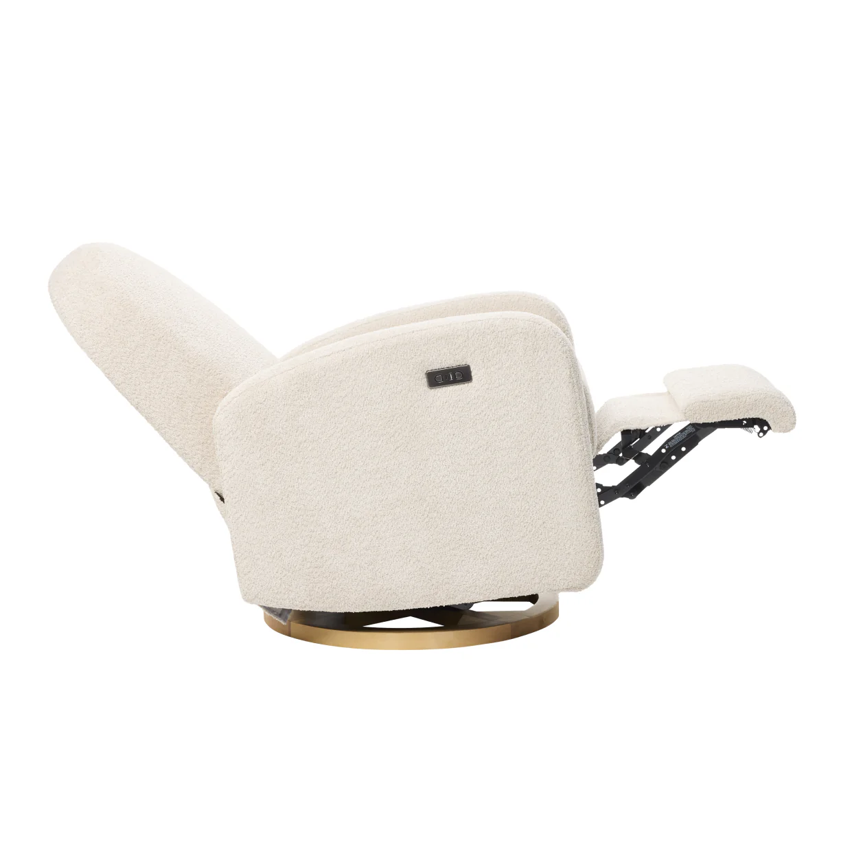 Maya Electric Recliner Glider Nursery Chair in White Mist - Image 4