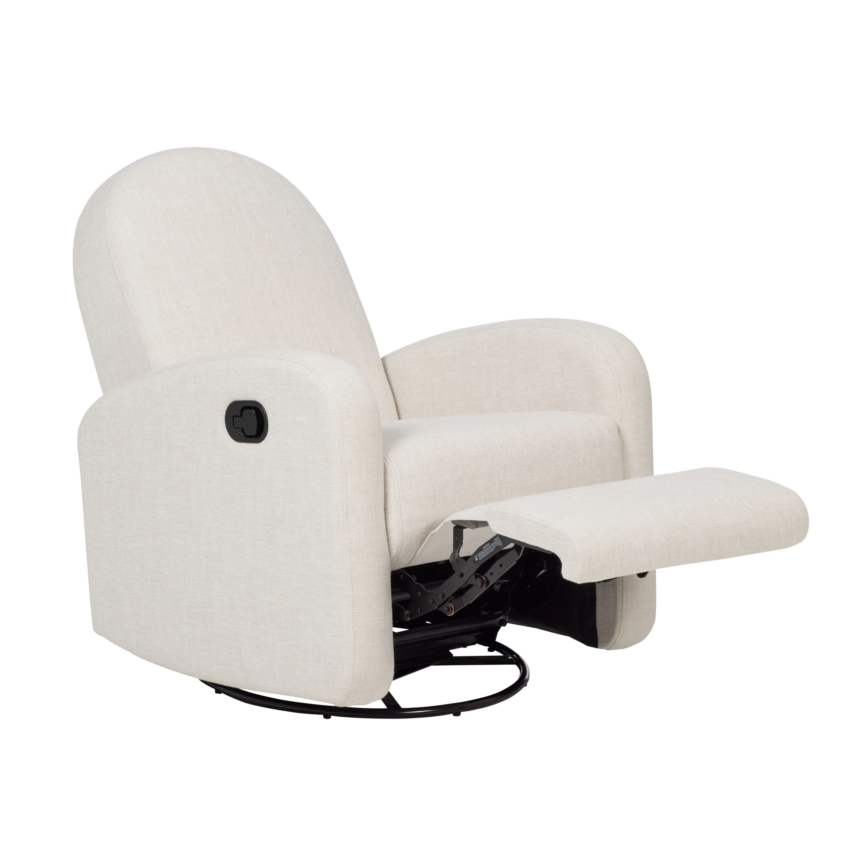 Maya Recliner Glider Nursery Chair in Eggshell - Image 9