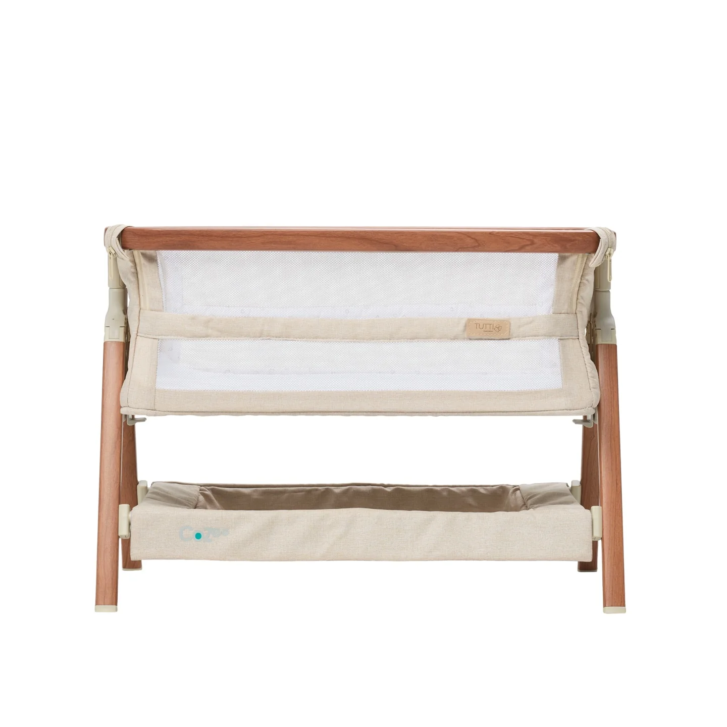 Mini CoZee Breeze Plus Toy Bassinet in Scandi Walnut & Ecru - Image 10