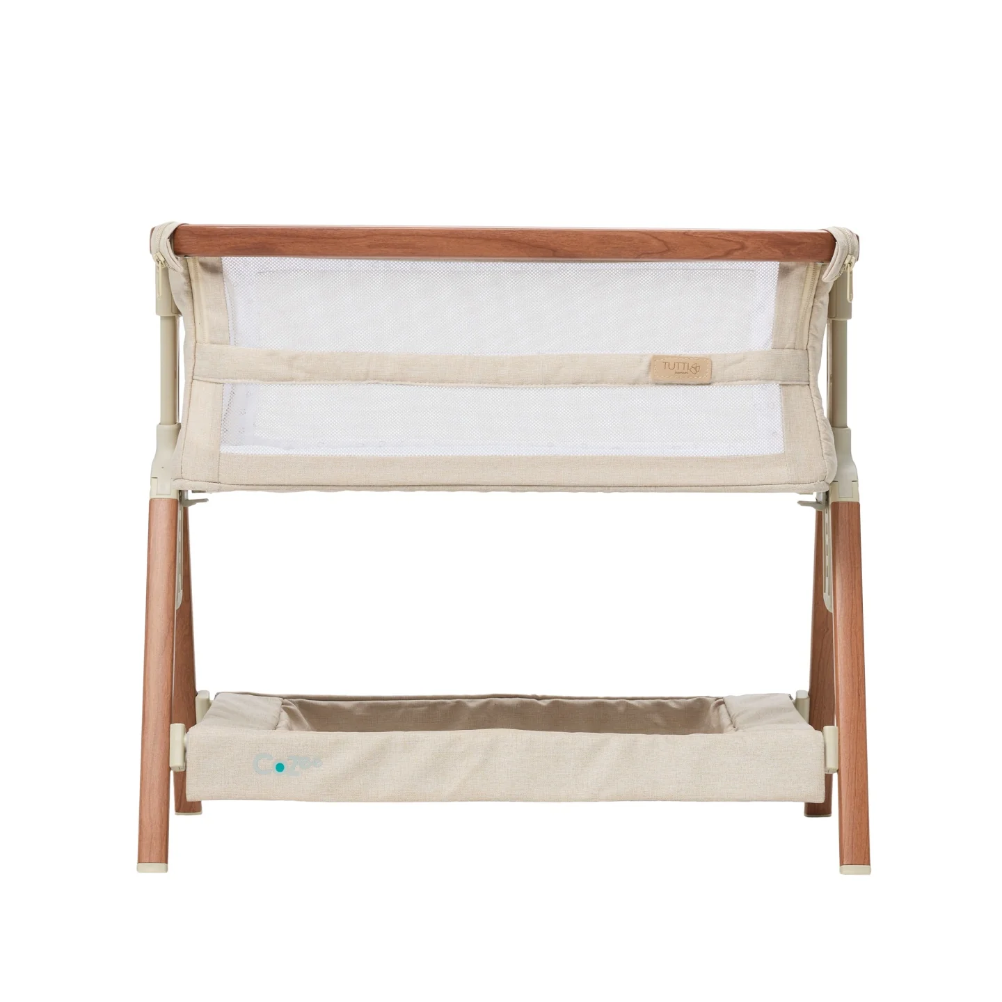 Mini CoZee Breeze Plus Toy Bassinet in Scandi Walnut & Ecru - Image 11