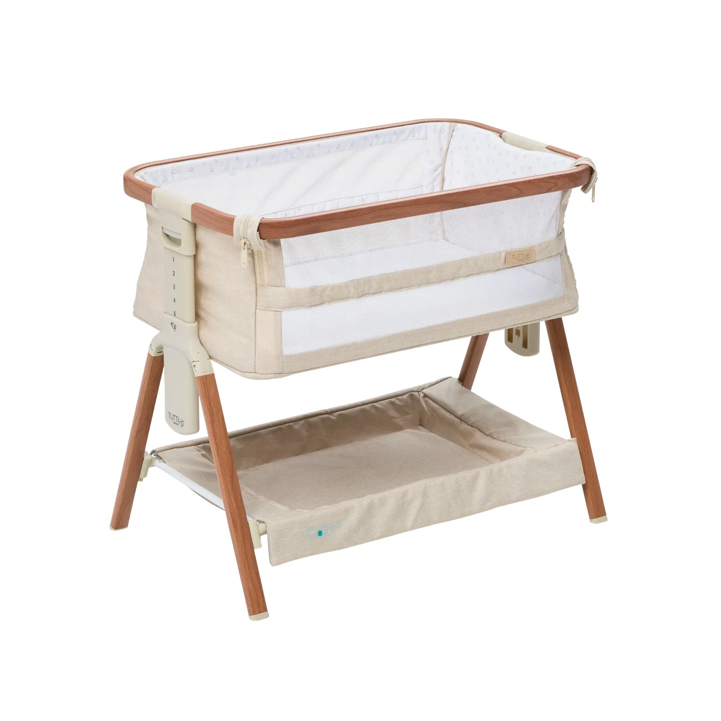 Mini CoZee Breeze Plus Toy Bassinet in Scandi Walnut & Ecru - Image 12