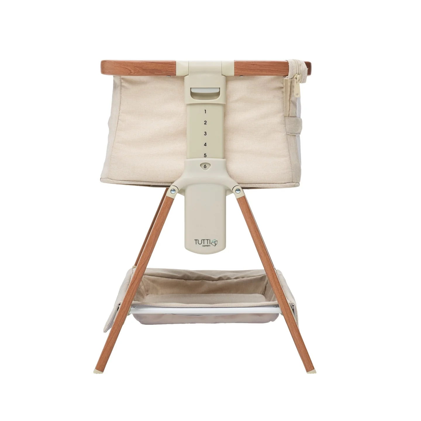Mini CoZee Breeze Plus Toy Bassinet in Scandi Walnut & Ecru - Image 9