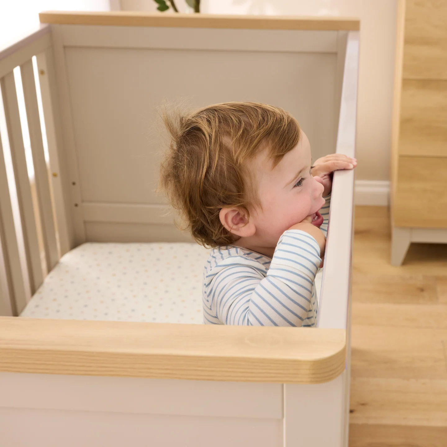 Misha Cot in Mushroom & Golden Oak - Image 4