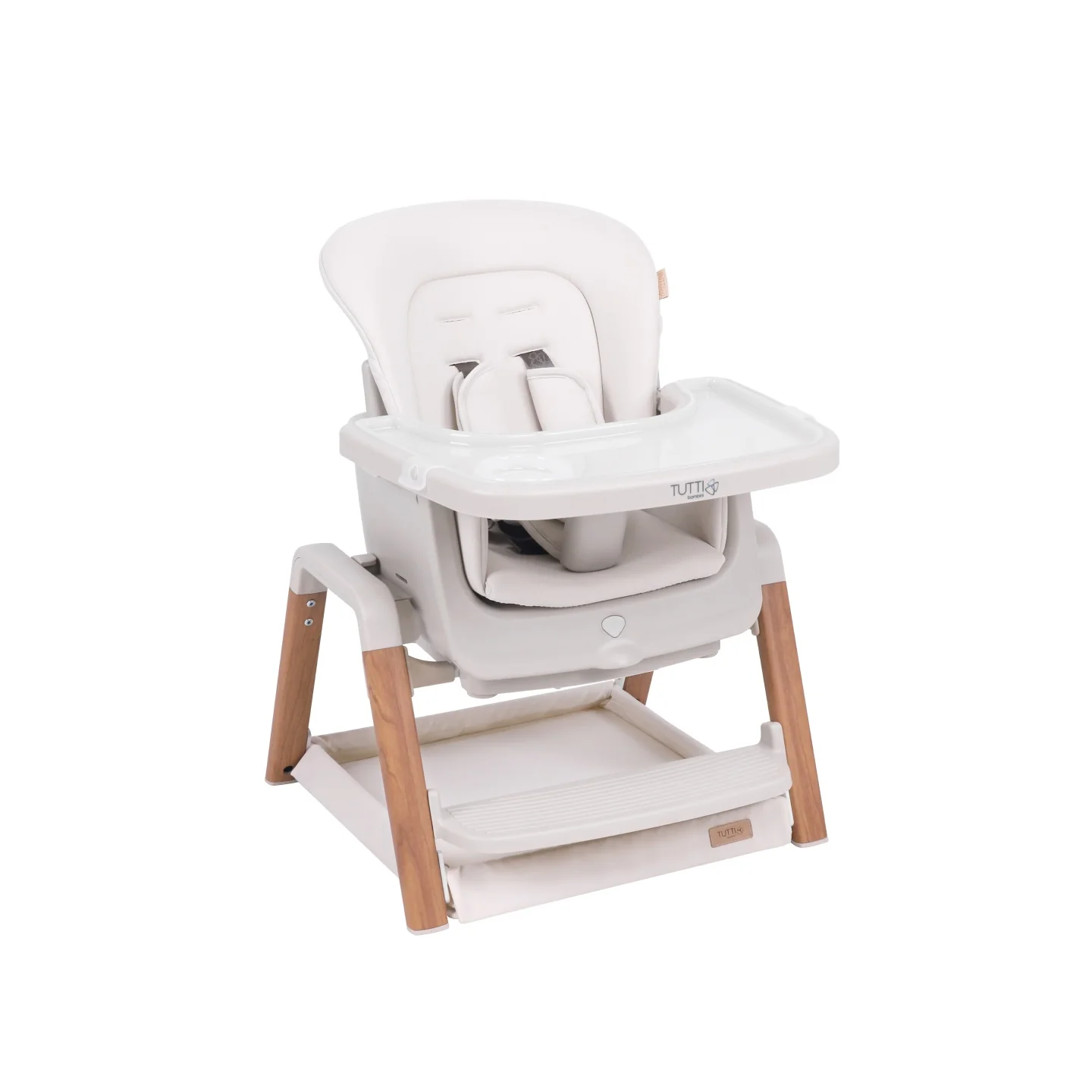 Nova Evolutionary High Chair in Scandi Walnut and Ecru - Image 5