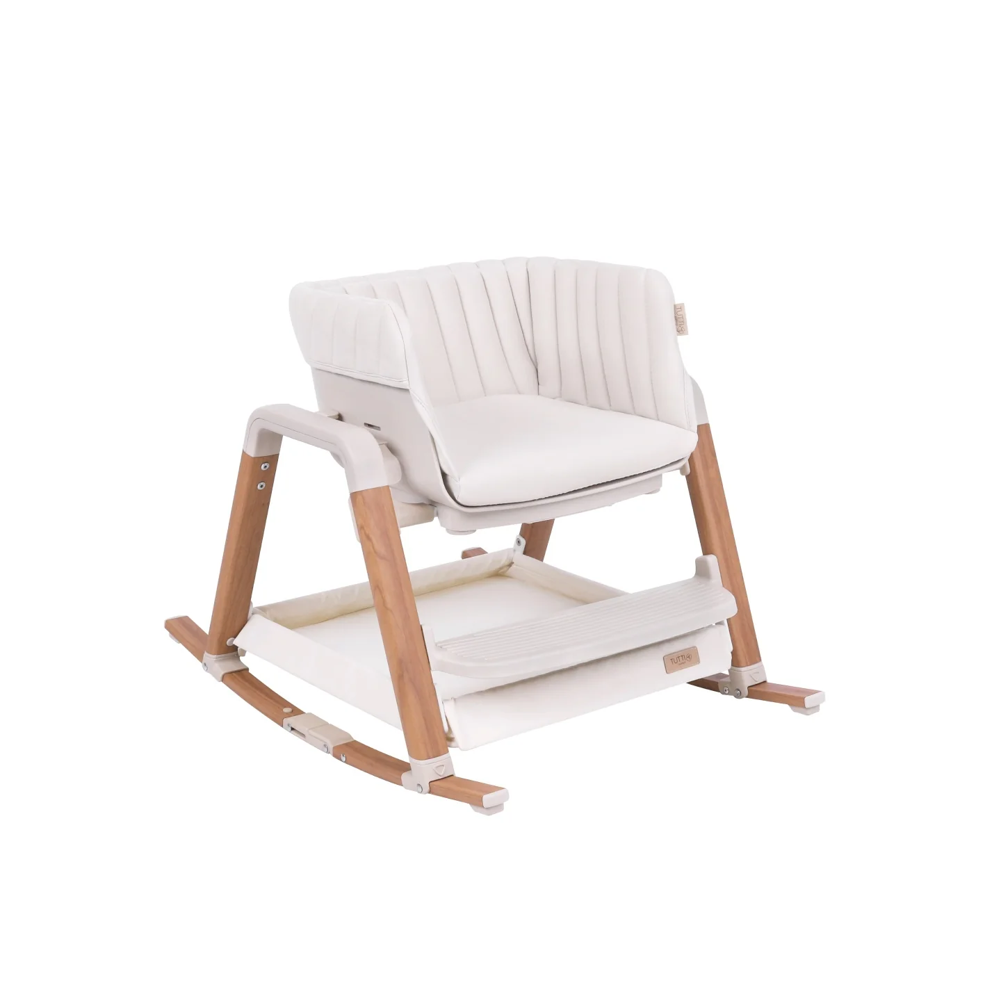Nova Evolutionary High Chair in Scandi Walnut and Ecru - Image 6