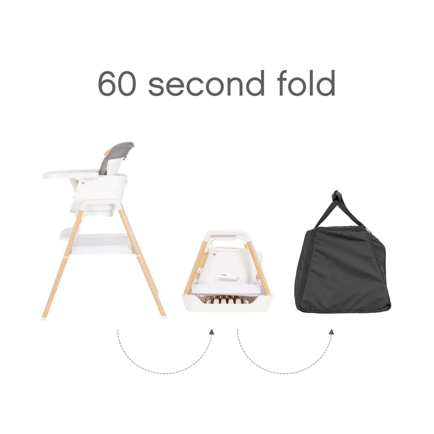 Nova Evolutionary High Chair in White Oak - Image 11