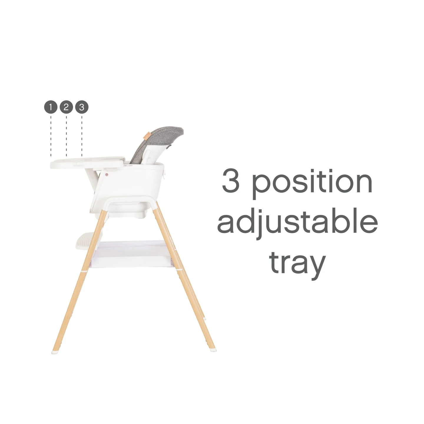 Nova Evolutionary High Chair in White Oak - Image 12