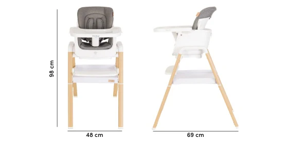 Nova Evolutionary High Chair in White Oak - Image 13