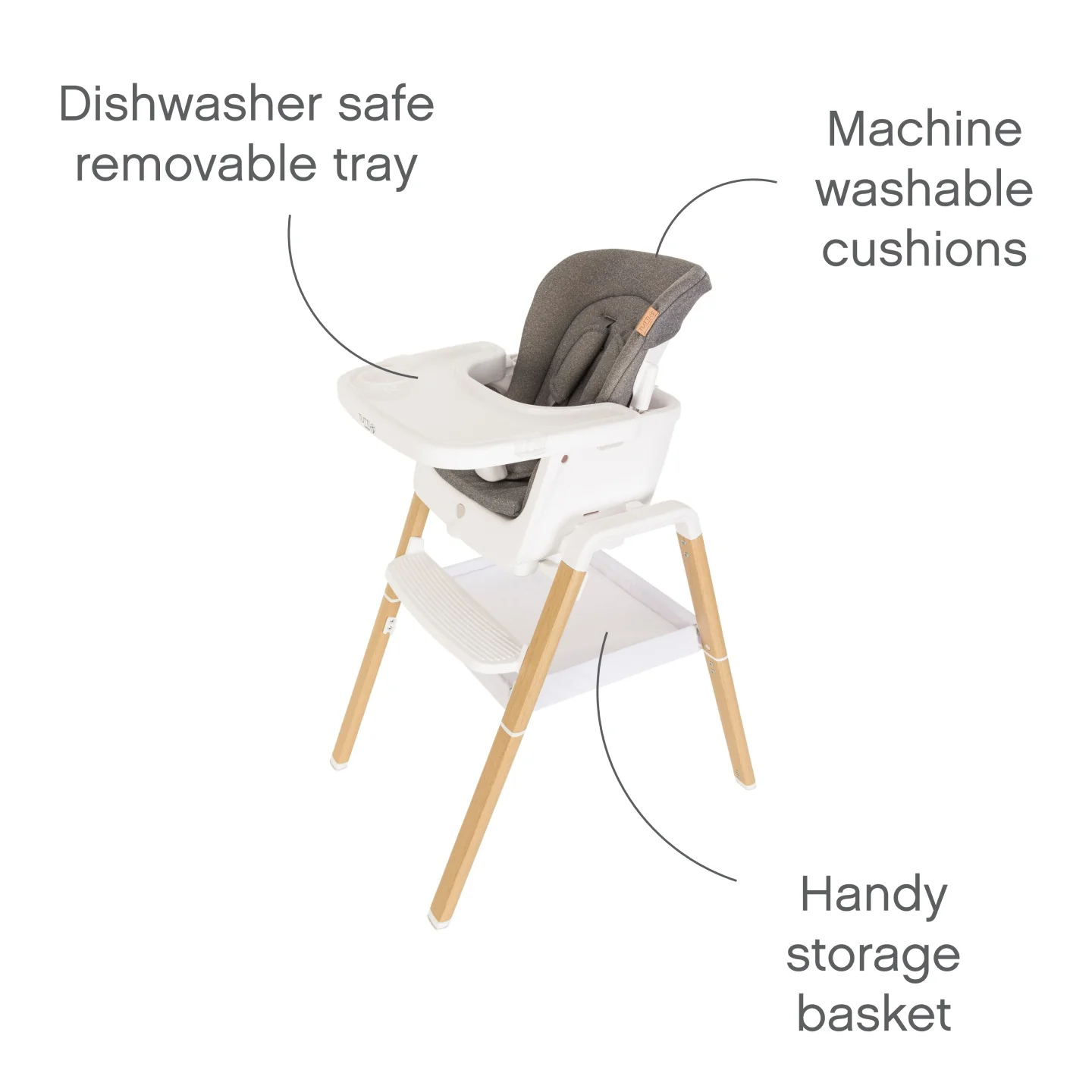 Nova Evolutionary High Chair in White Oak - Image 4