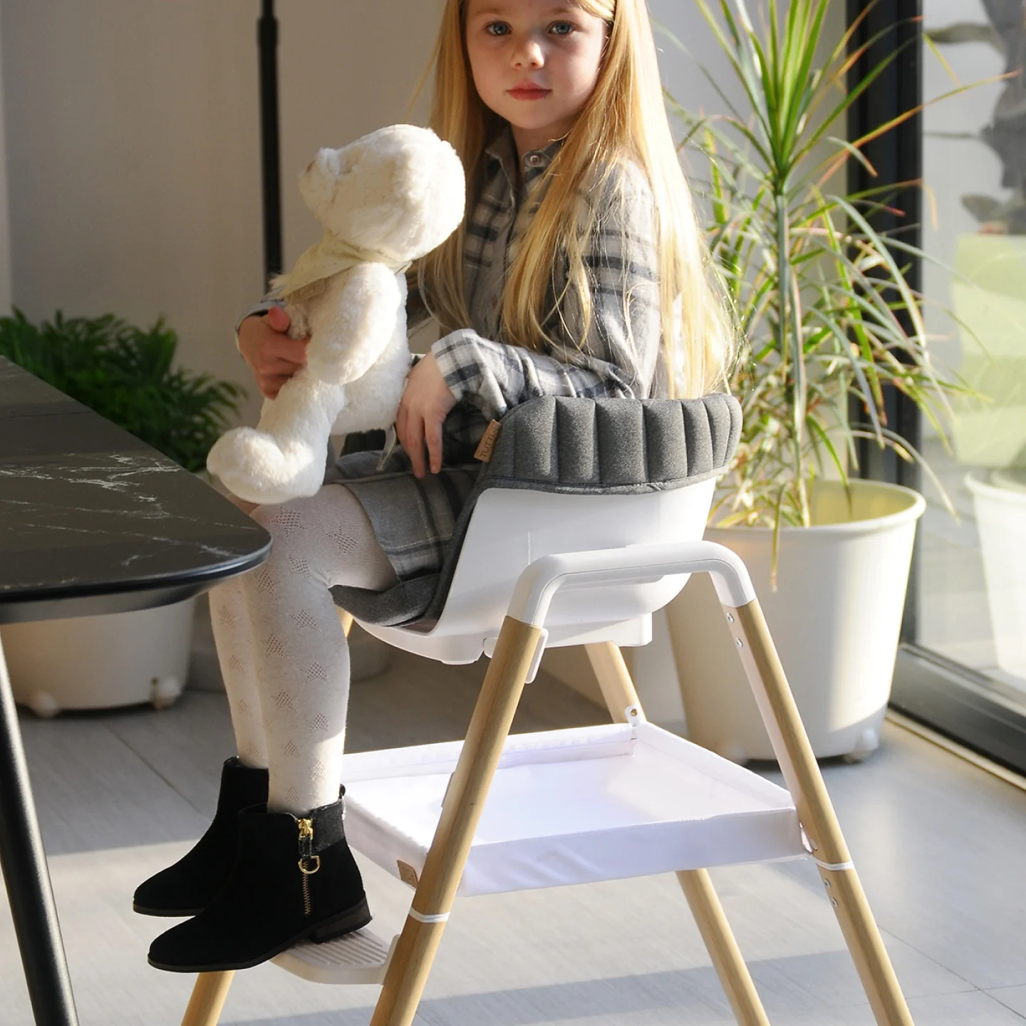 Nova Evolutionary High Chair in White Oak - Image 6