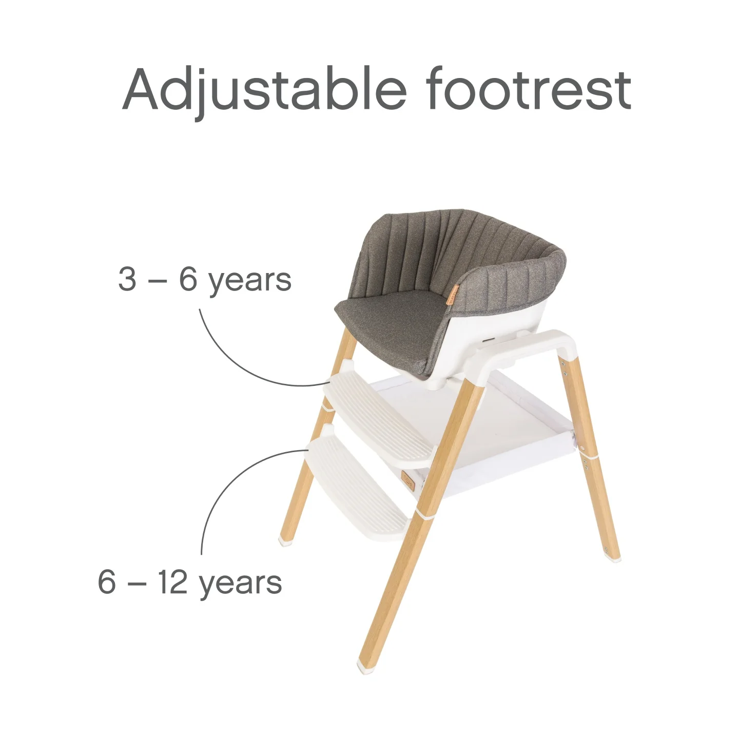 Nova Evolutionary High Chair in White Oak - Image 7