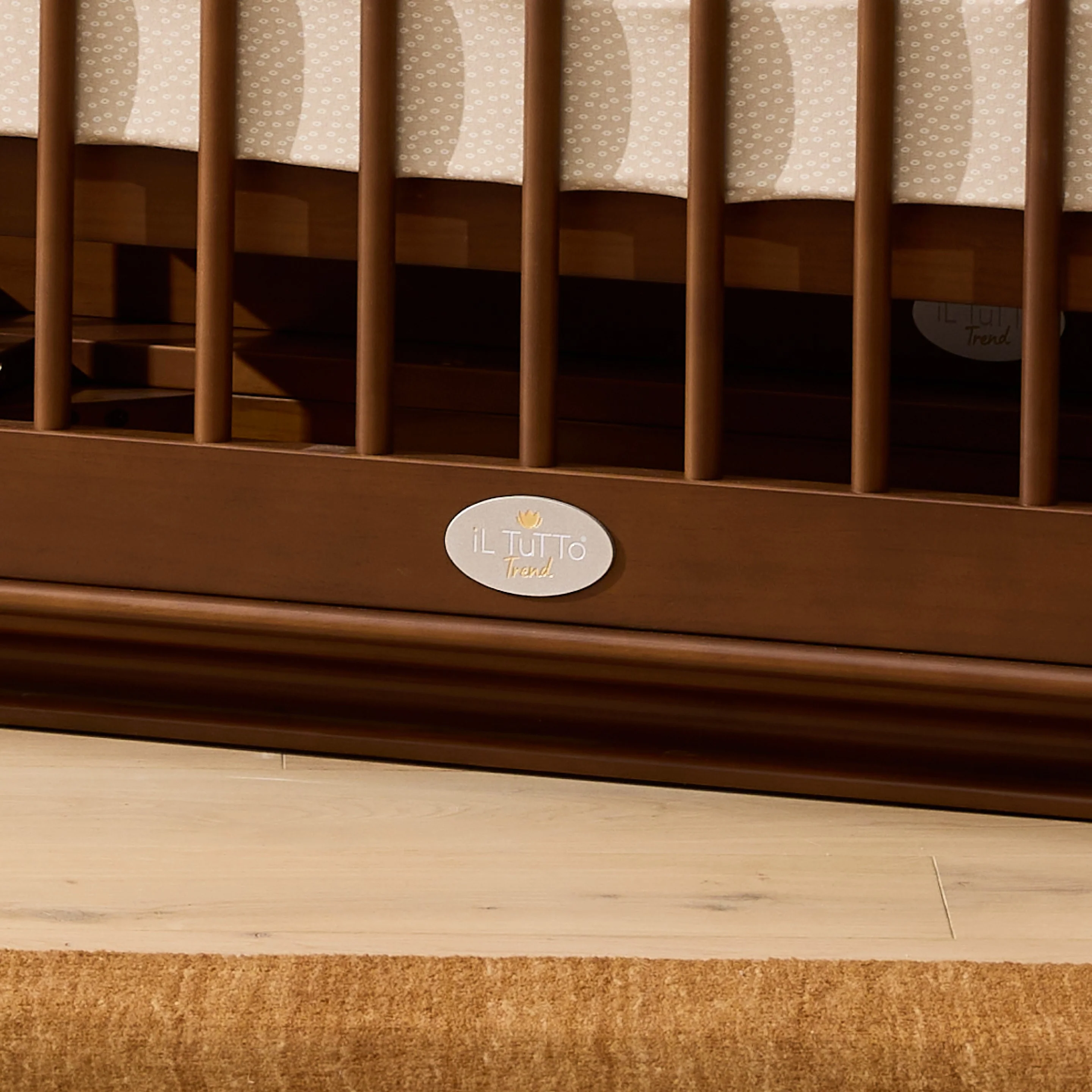 Ollie Sustainable Timber Cot in Walnut - Image 13