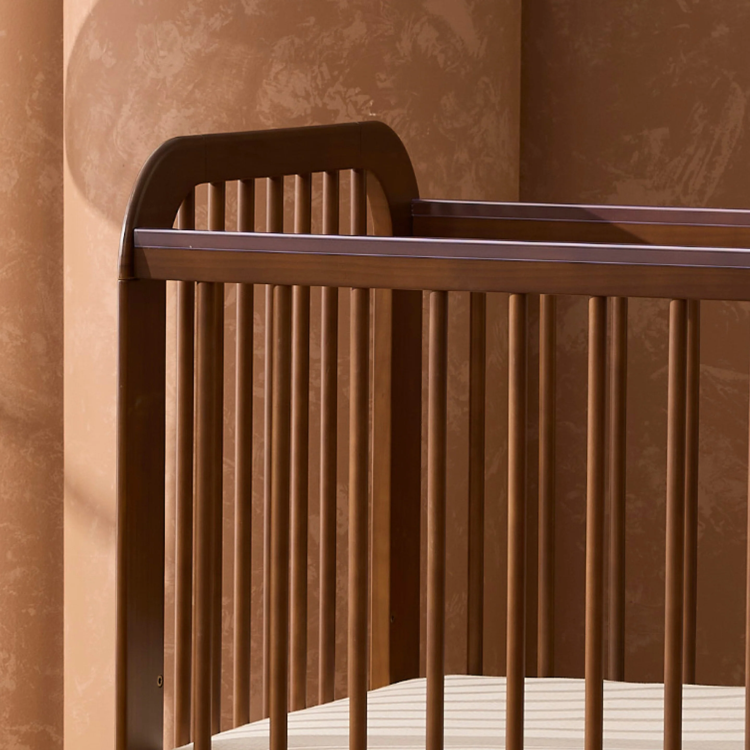 Ollie Sustainable Timber Cot in Walnut - Image 5