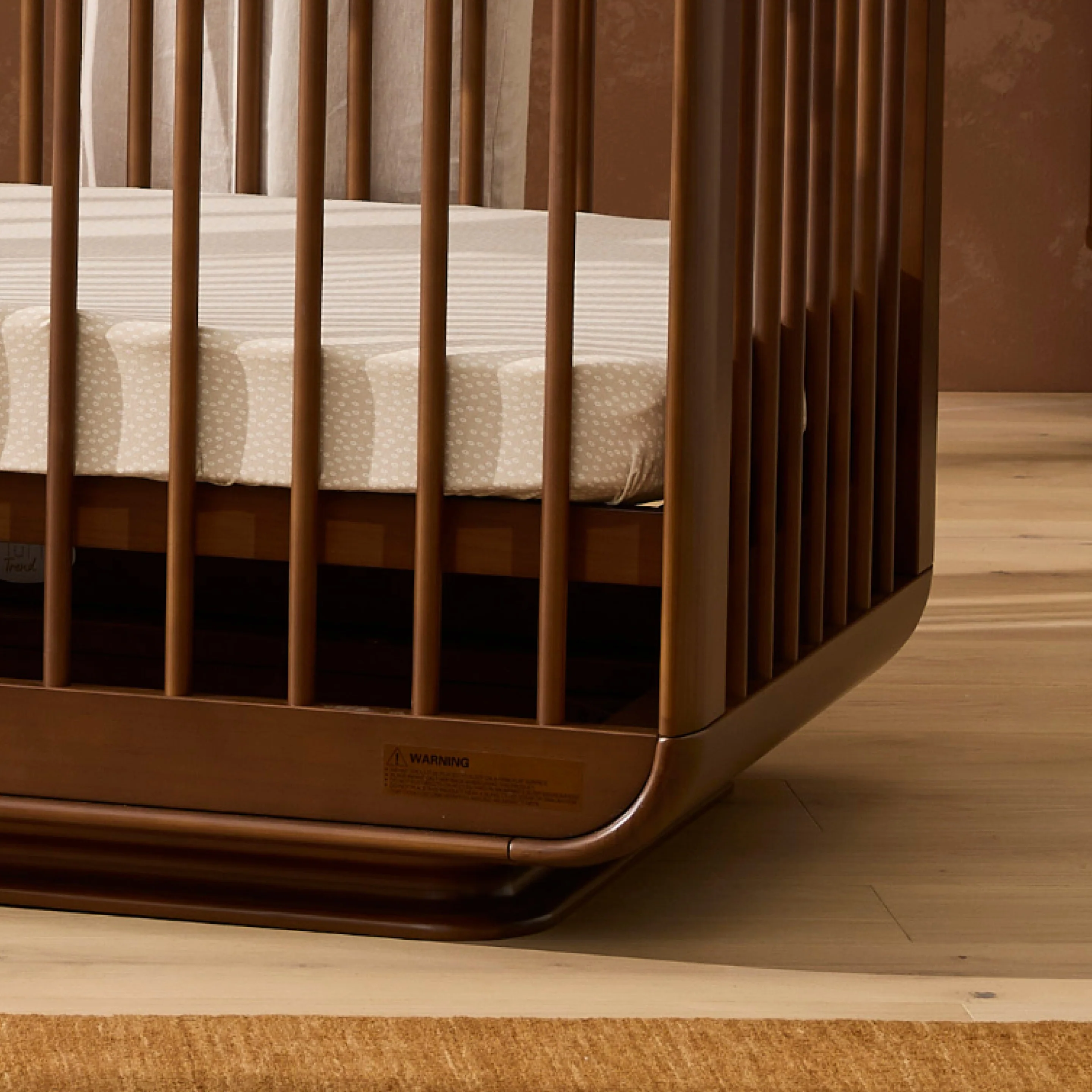 Ollie Sustainable Timber Cot in Walnut - Image 6