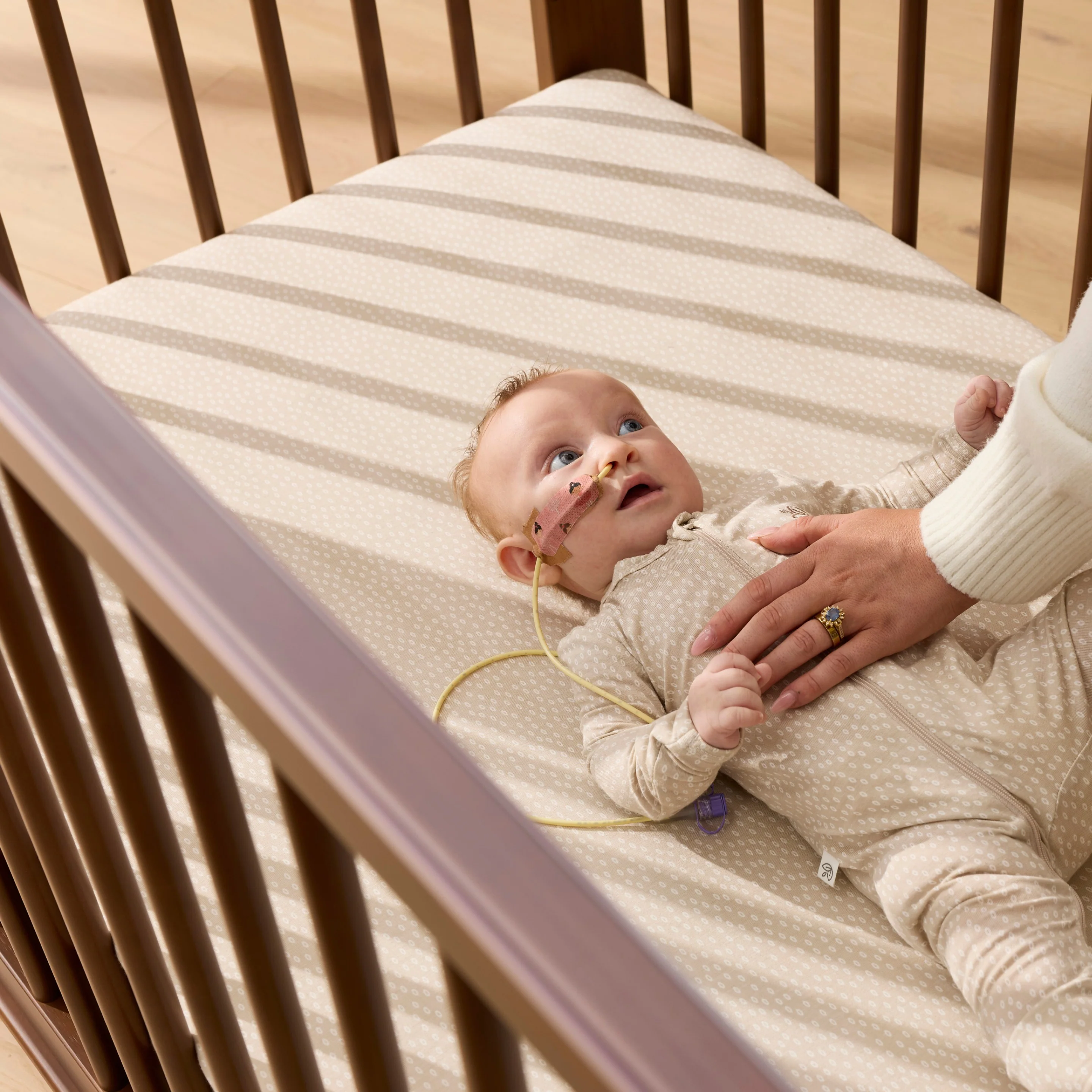 Ollie Sustainable Timber Cot in Walnut - Image 7
