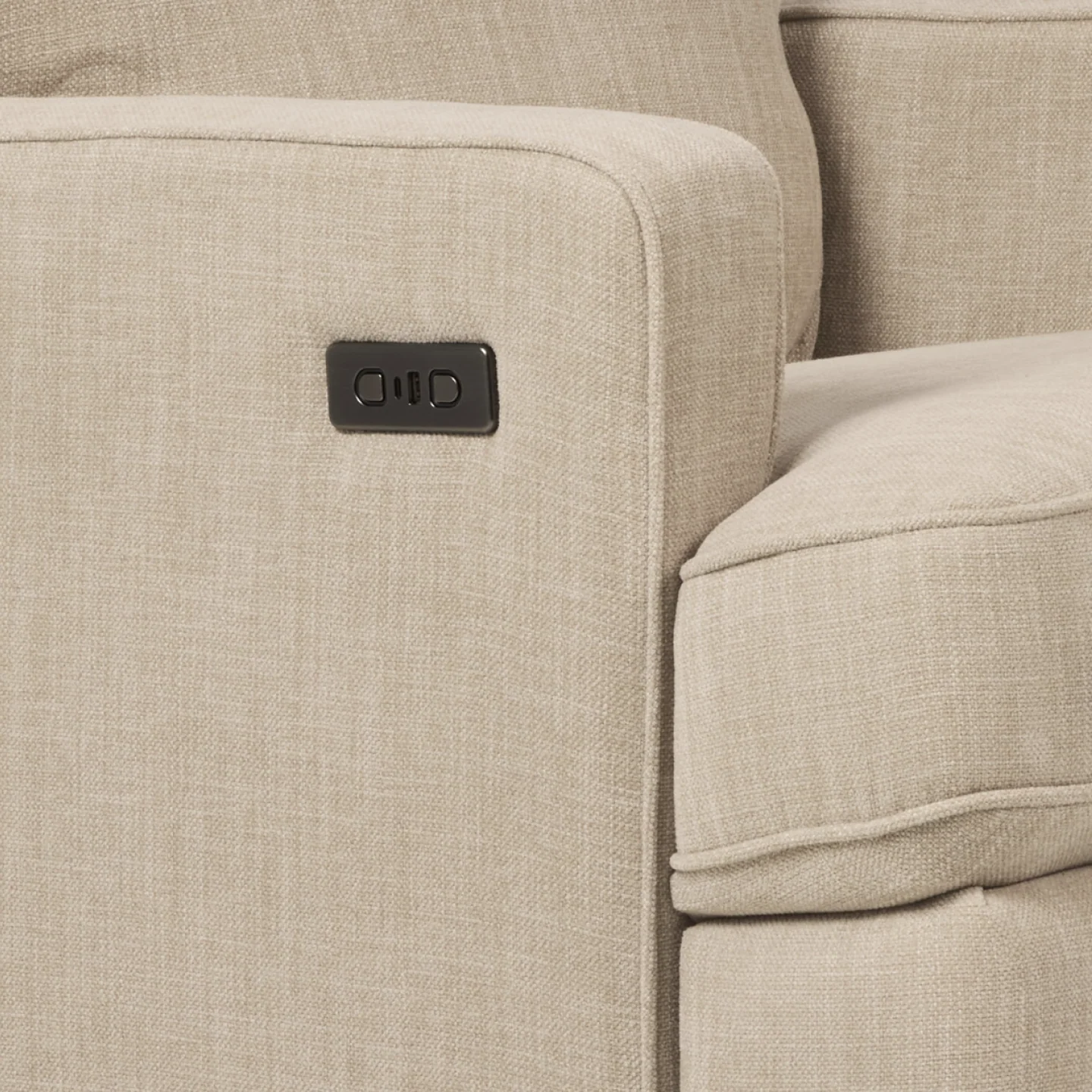 Quinn Electric Recliner Glider Chair with USB in Latté - Image 13